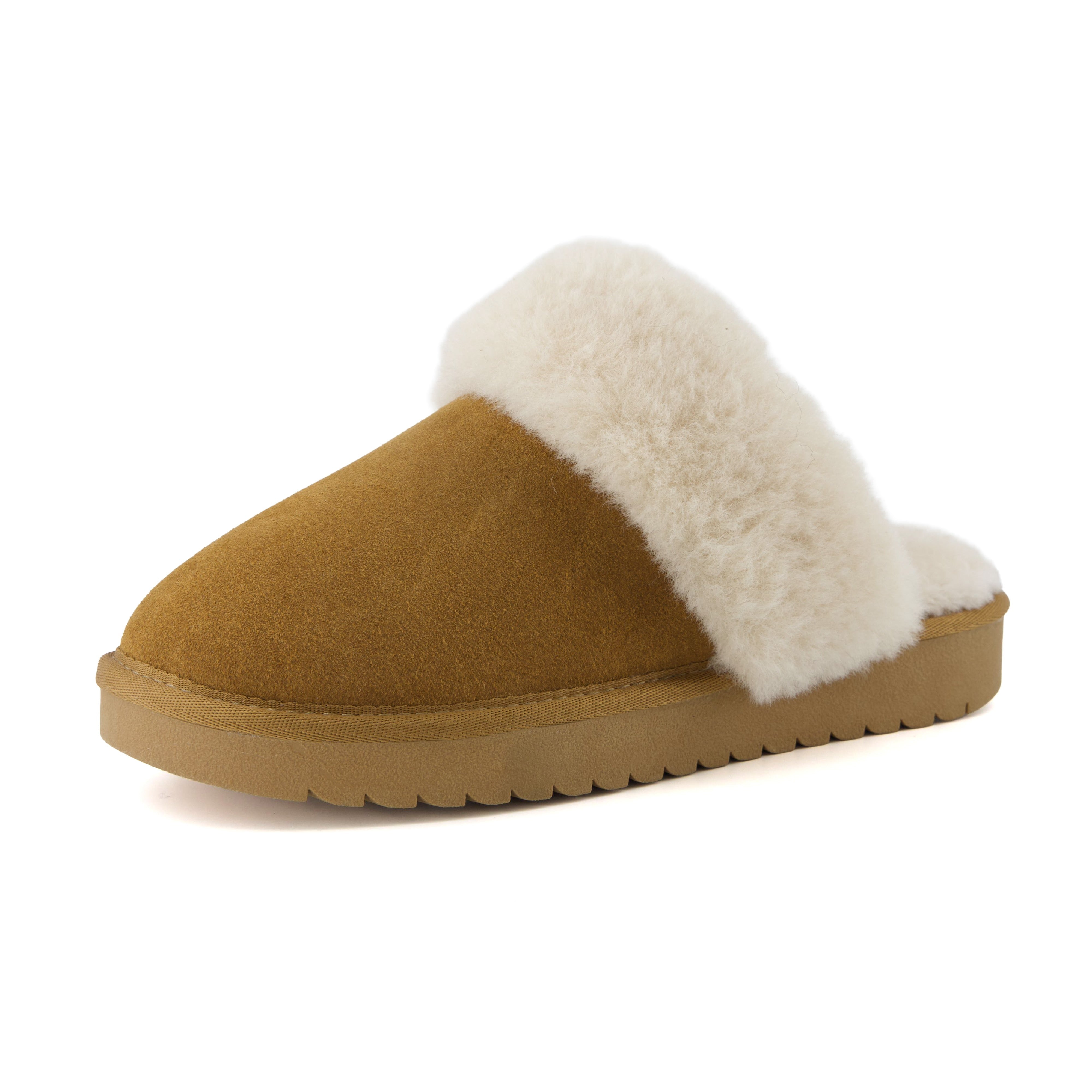 Hush Suede Slippers Chestnut