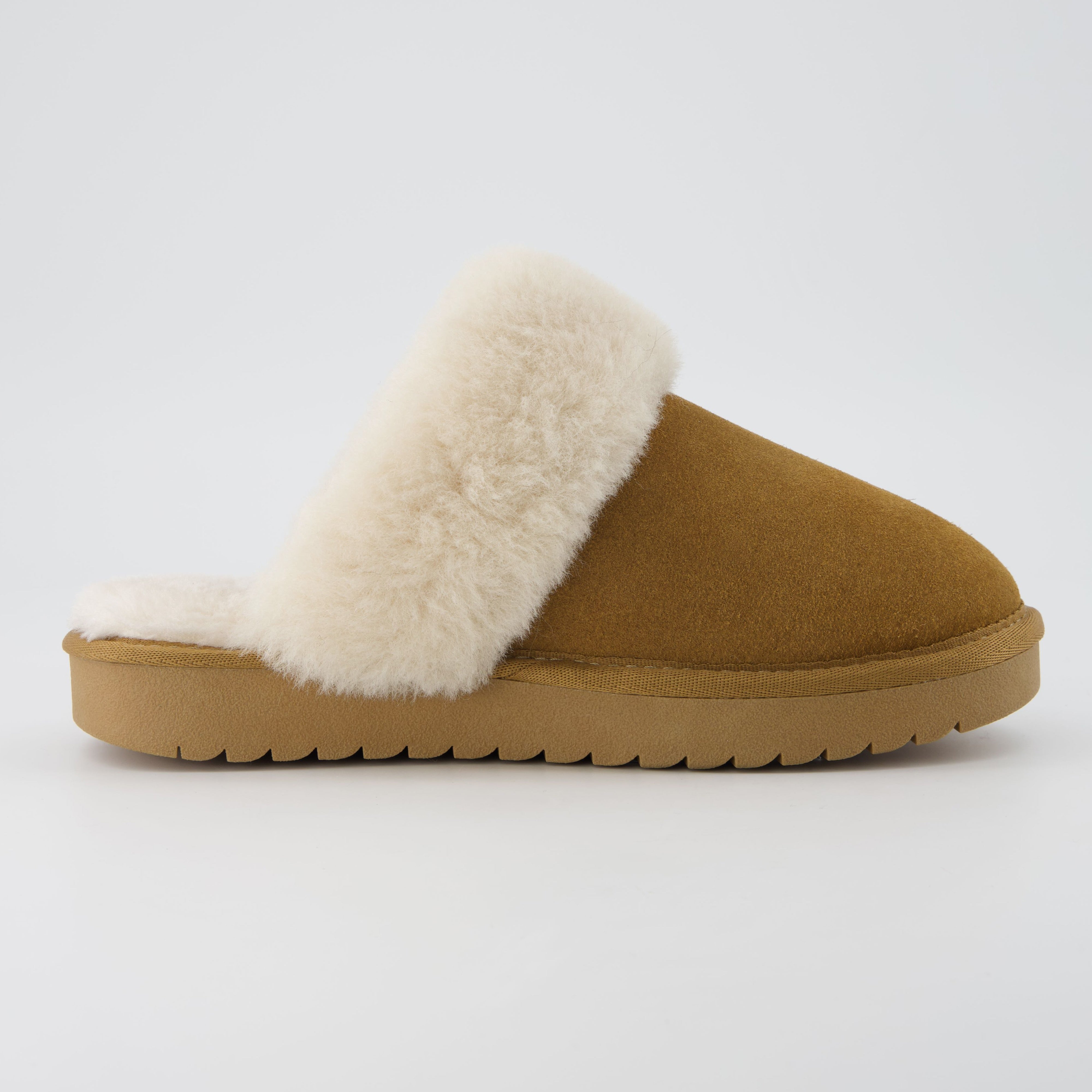 Hush Suede Slippers Chestnut