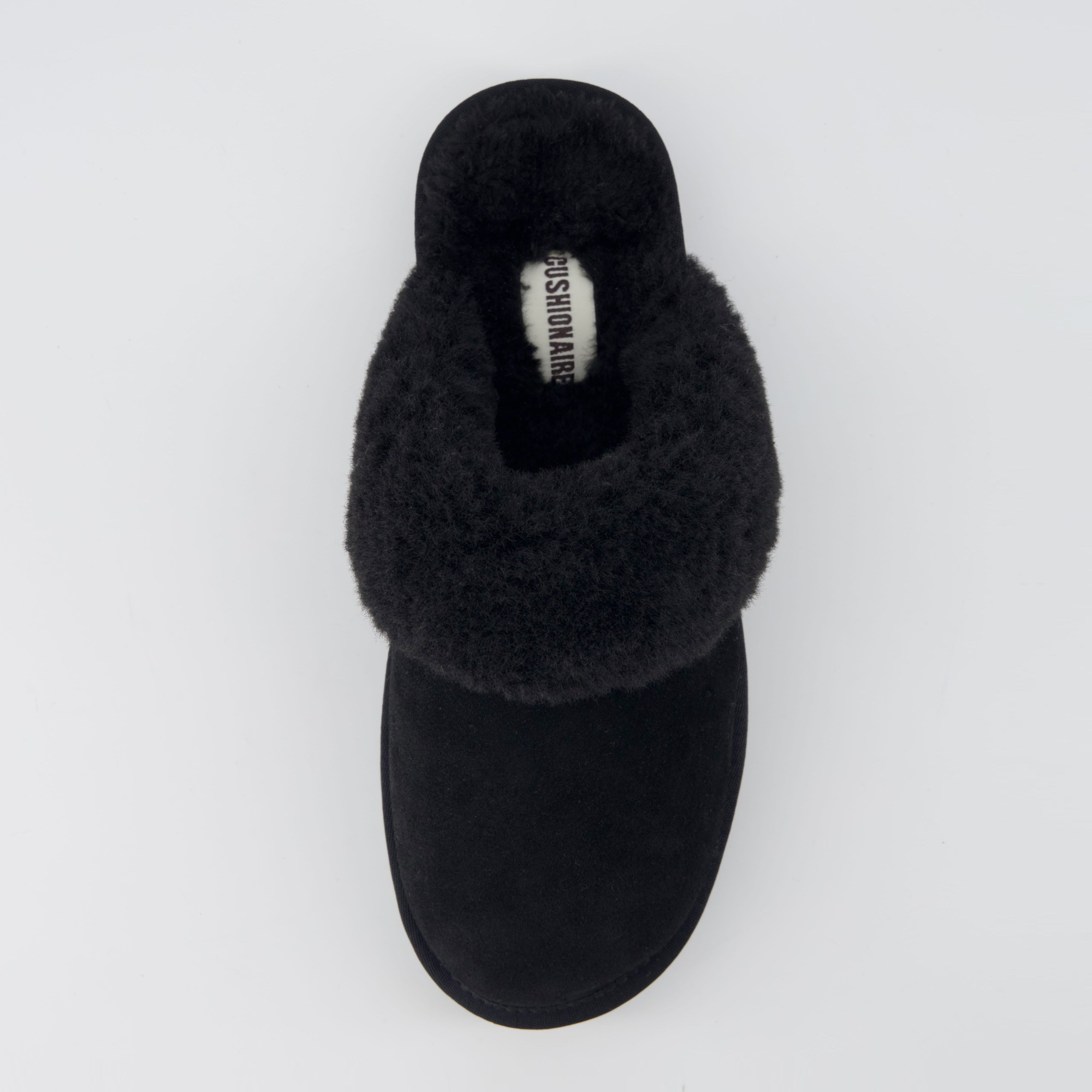 Hush Suede Slippers Black
