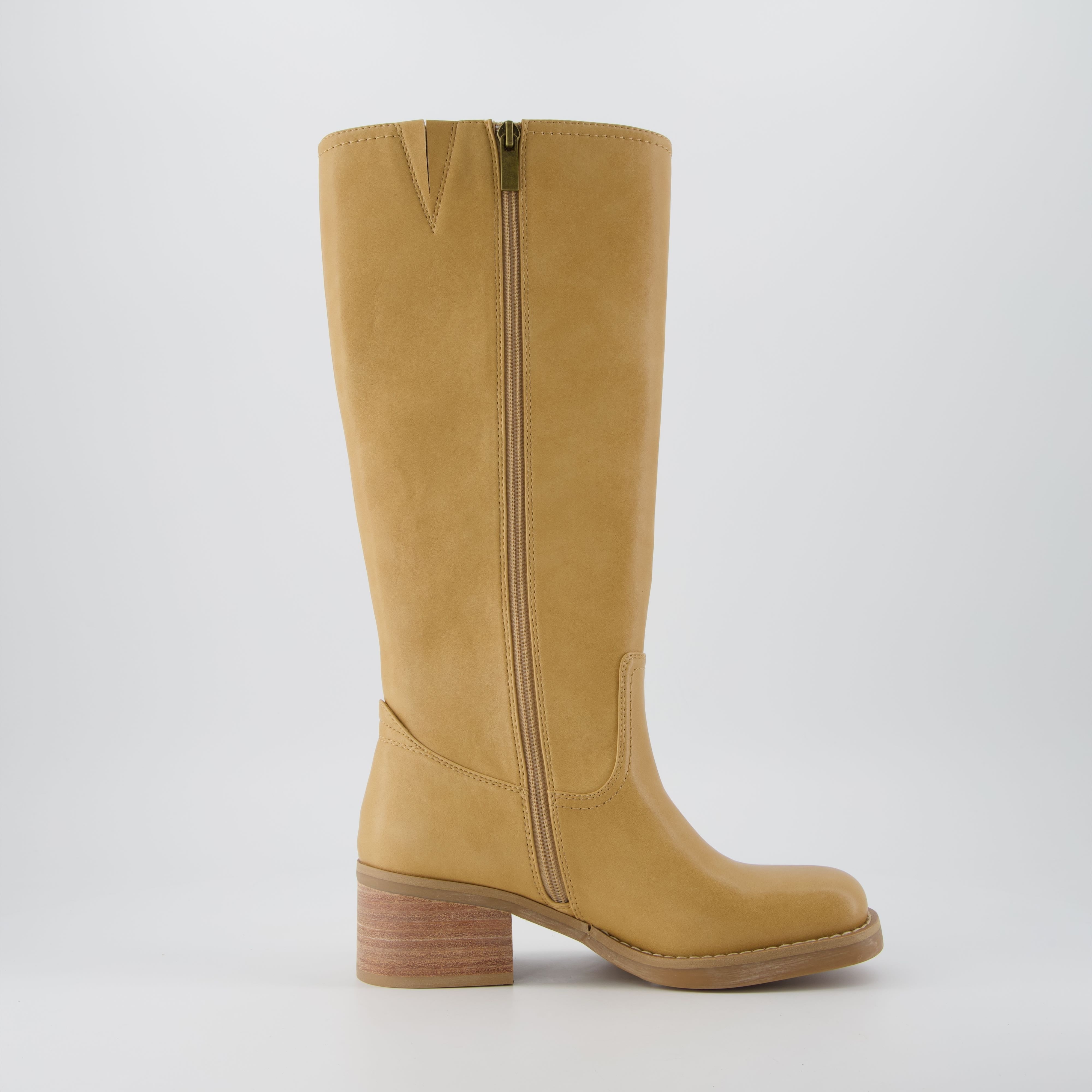 Sawyer Leather Boot Honey Faux Leather Medium