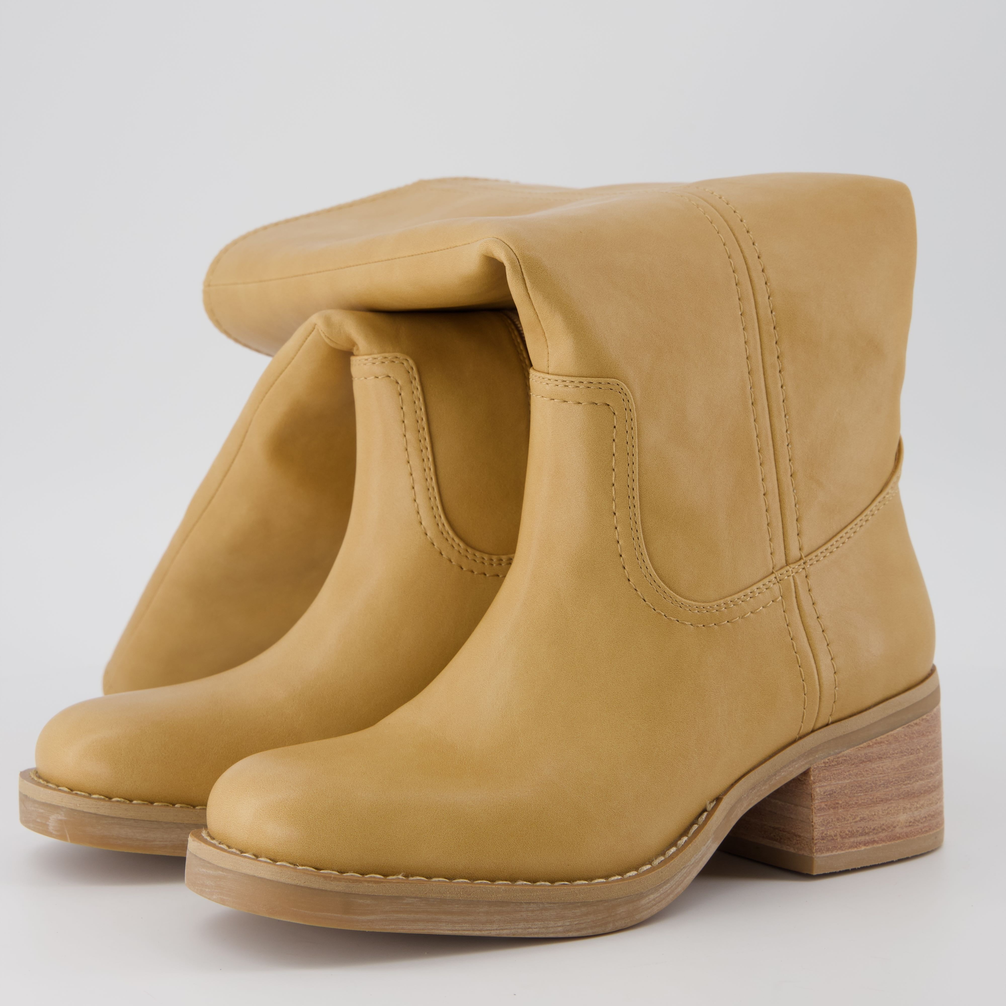 Sawyer Leather Boot Honey Faux Leather Medium