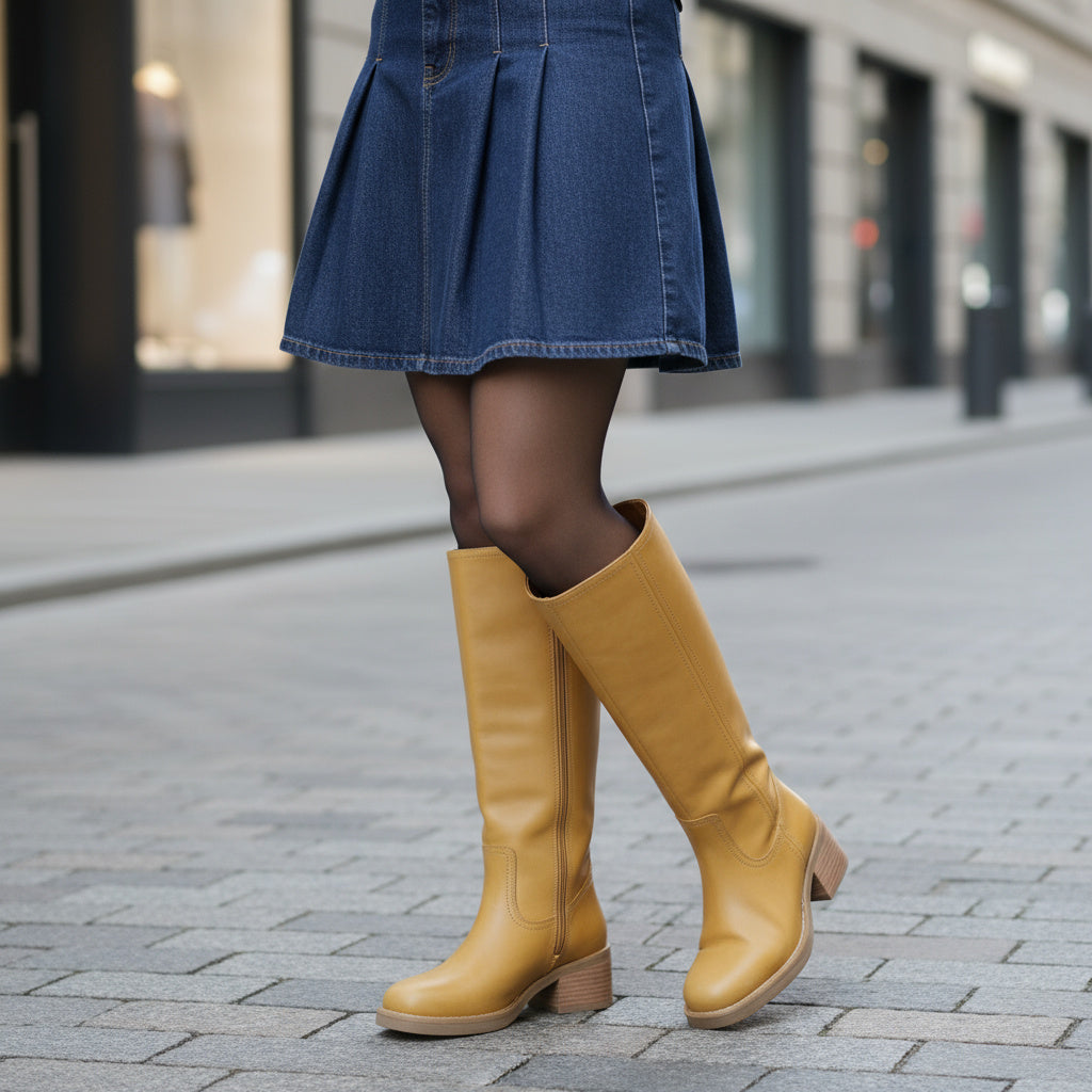 Sawyer Leather Boot Banana Leather Medium