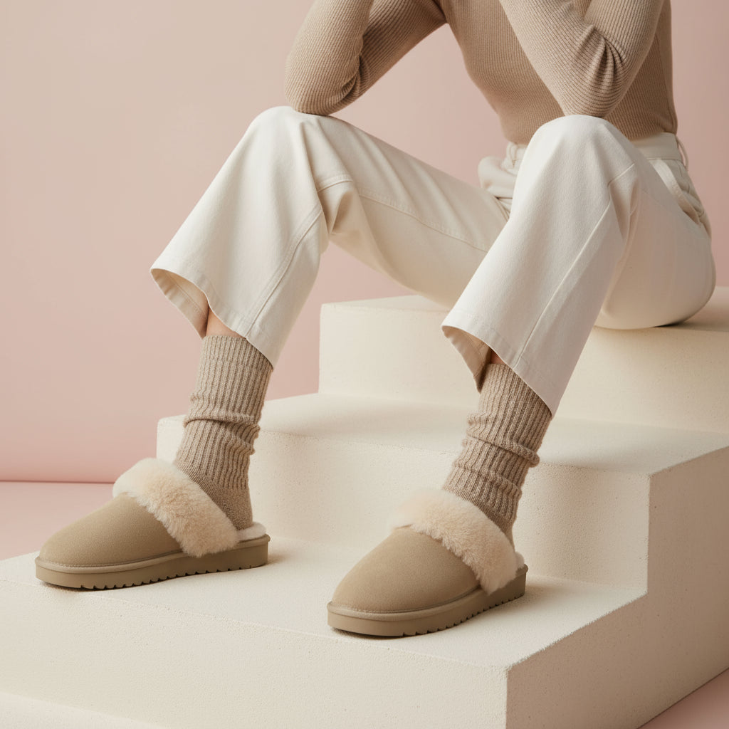 Hush Suede Slippers Black