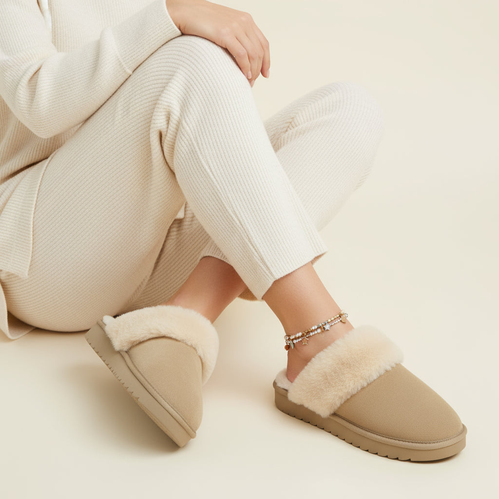 Hush Suede Slippers Black