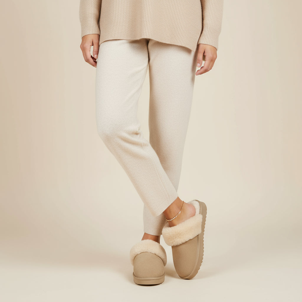 Hush Suede Slippers Black