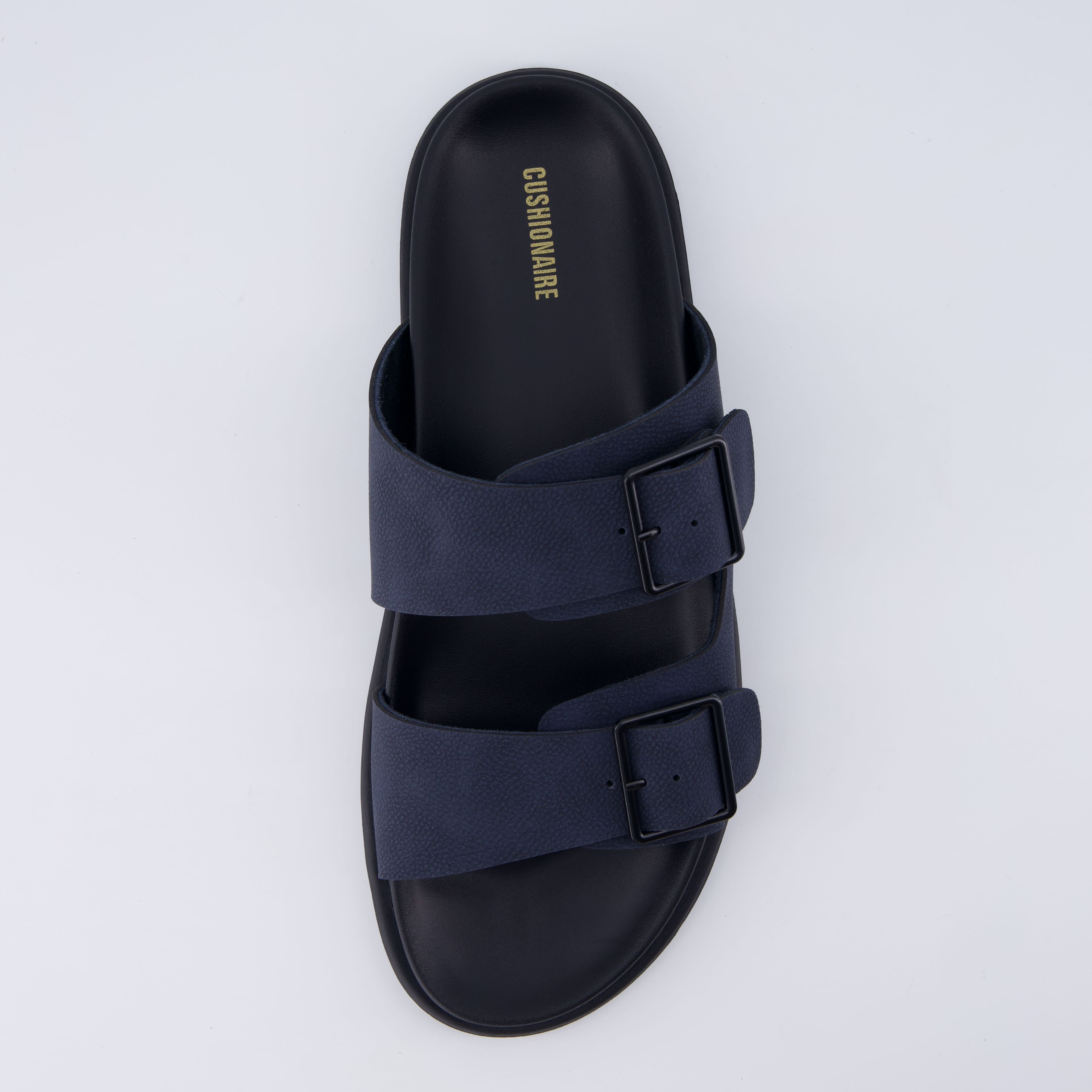Alpha Genuine Leather Mens Sandals Navy Medium