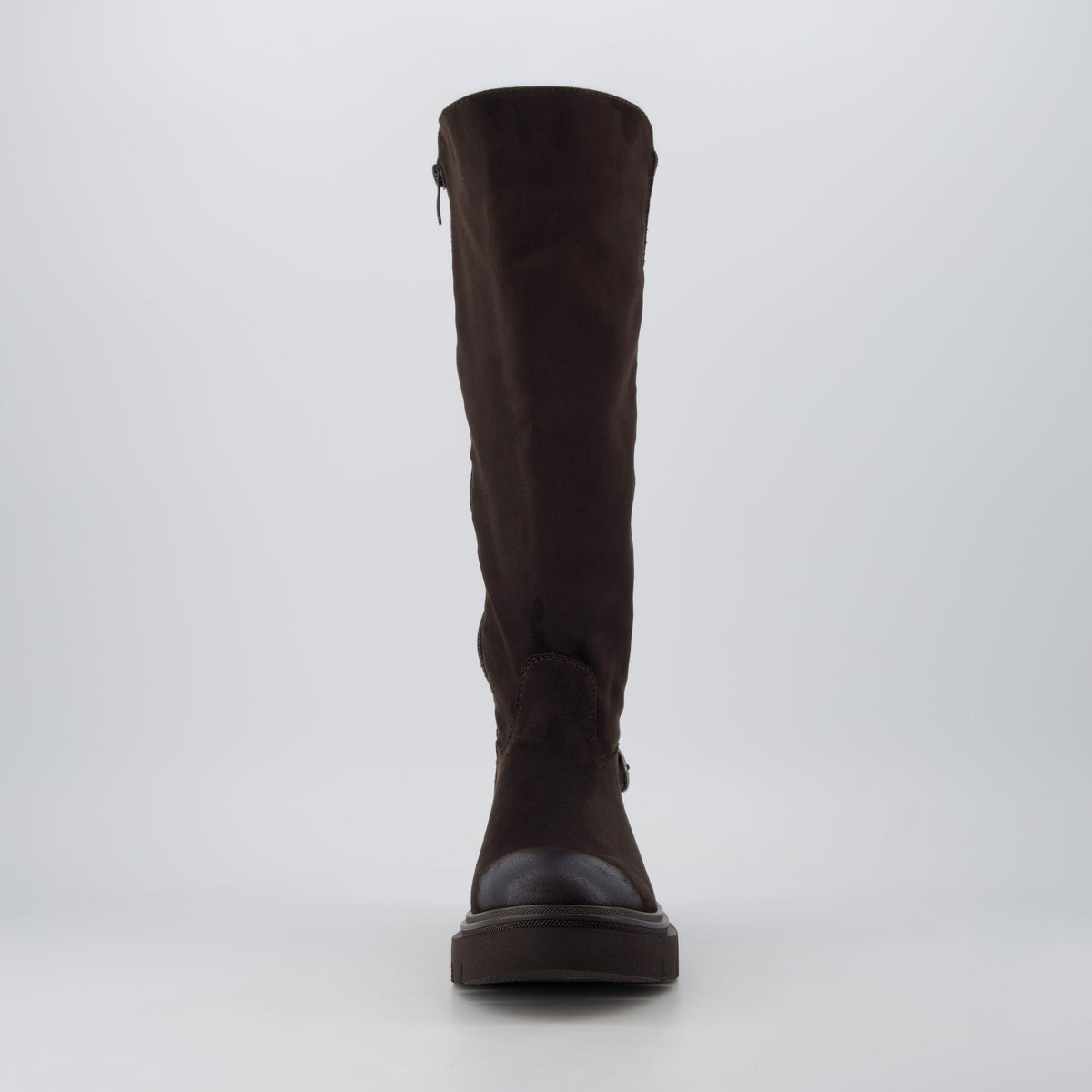Alum Knee High Riding Boots Chocolate Suede