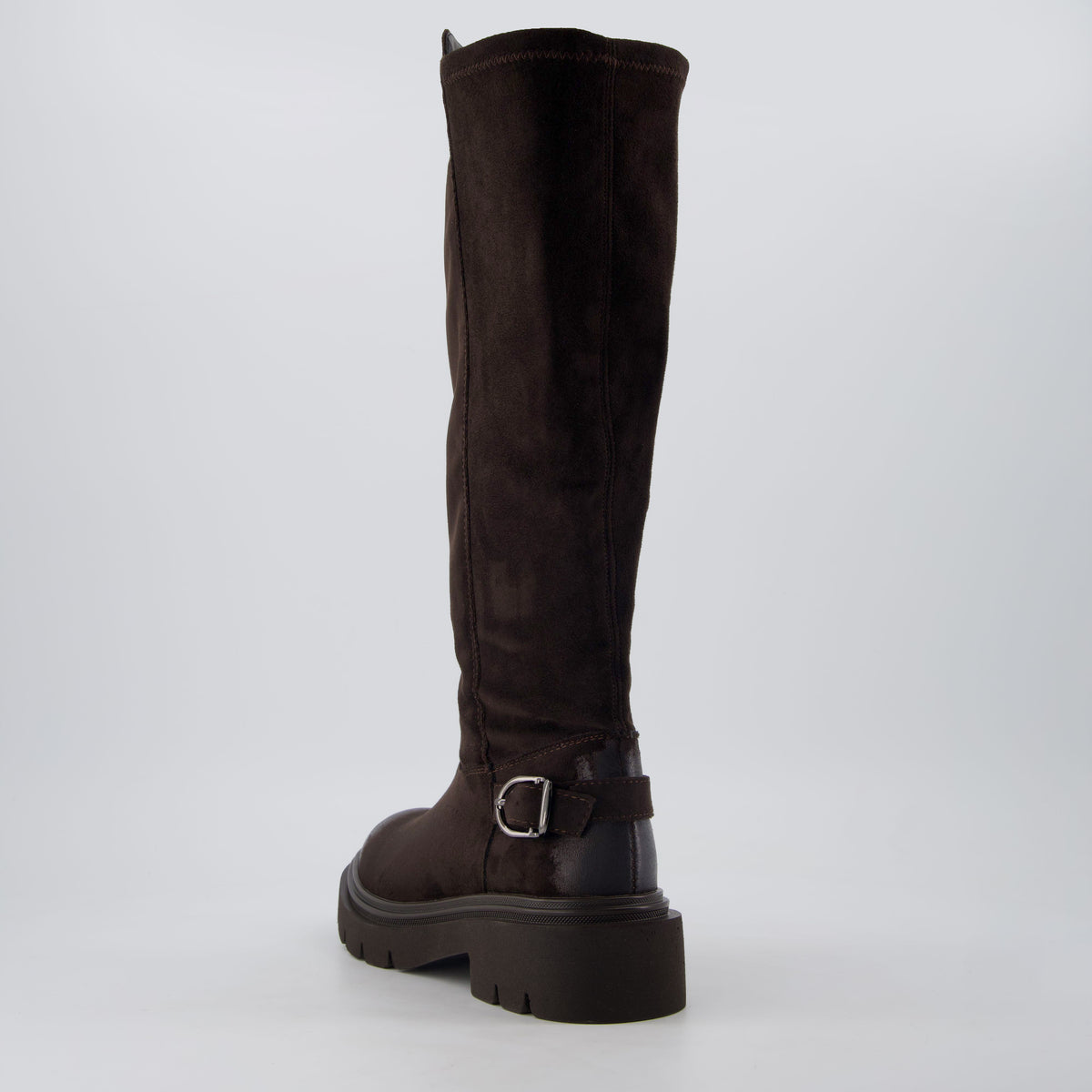 Alum Knee High Riding Boots Chocolate Suede