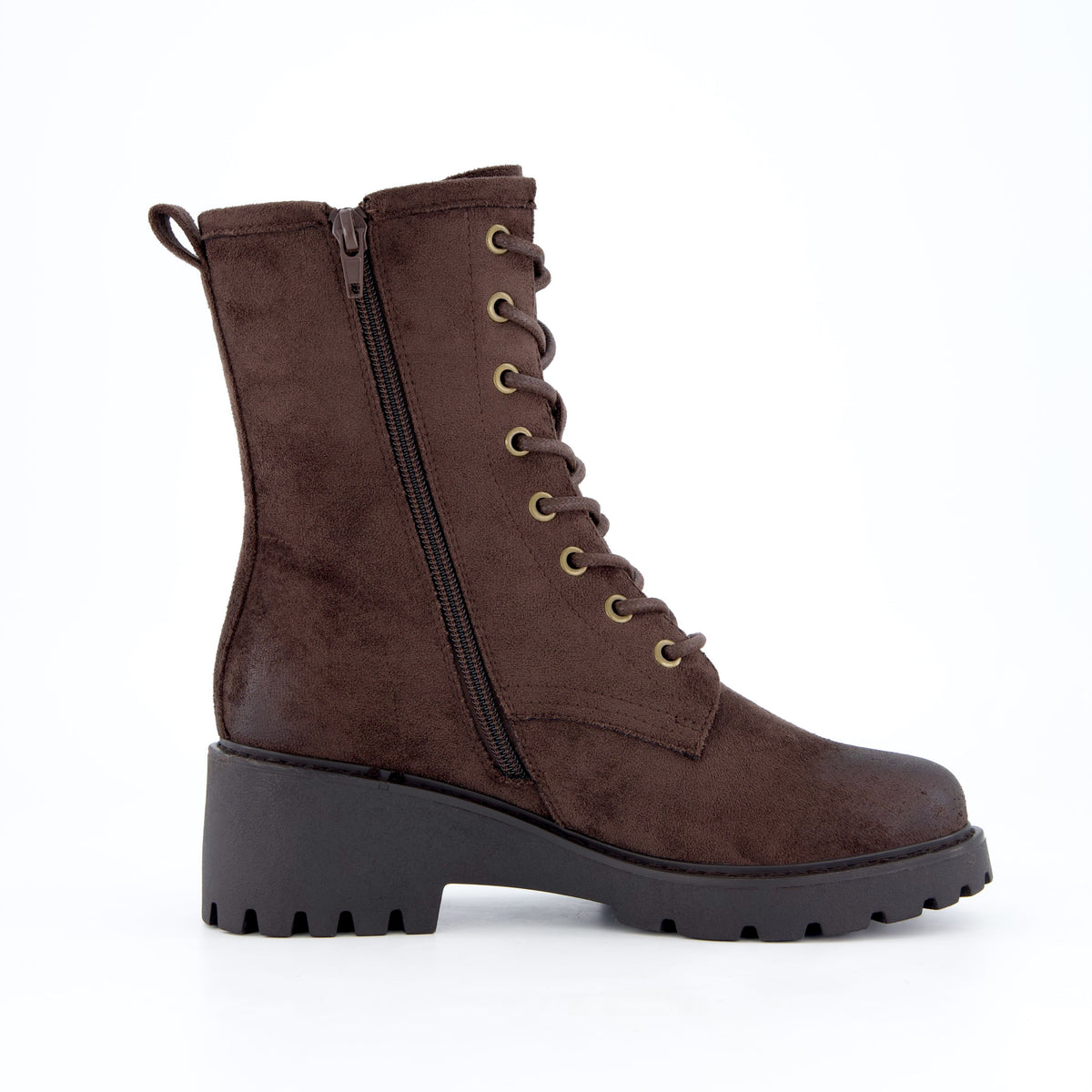 Andie Combat Ankle Boots Chocolate Medium