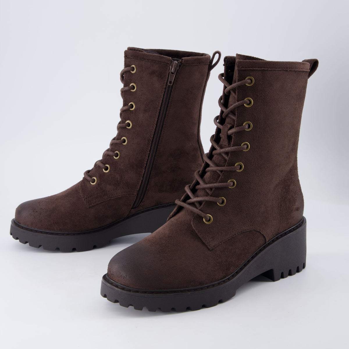 Andie Combat Ankle Boots Chocolate Medium
