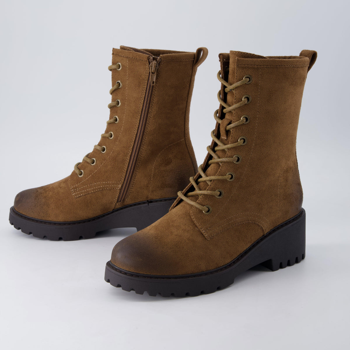 Andie Combat Ankle Boots Tan Medium