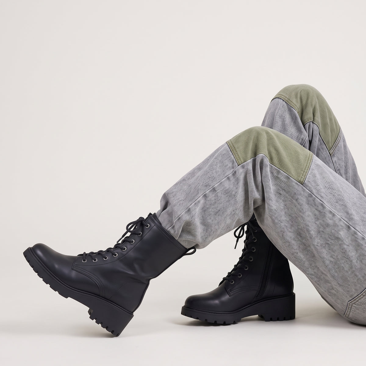 Andie Combat Ankle Boots Black Medium