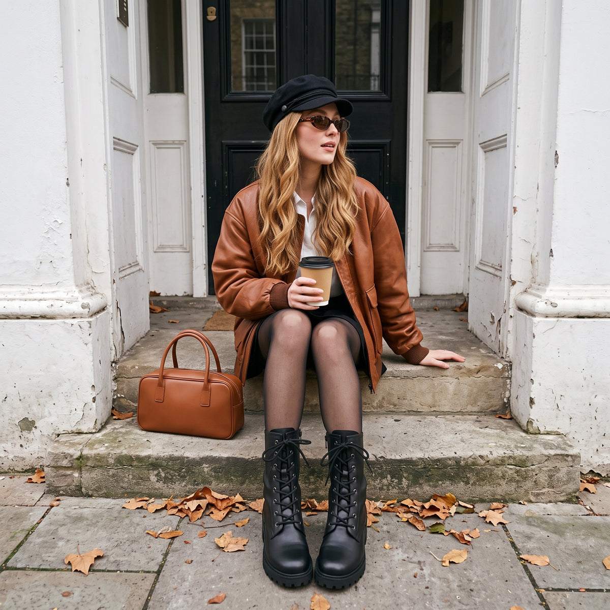 Andie Combat Ankle Boots Black Medium