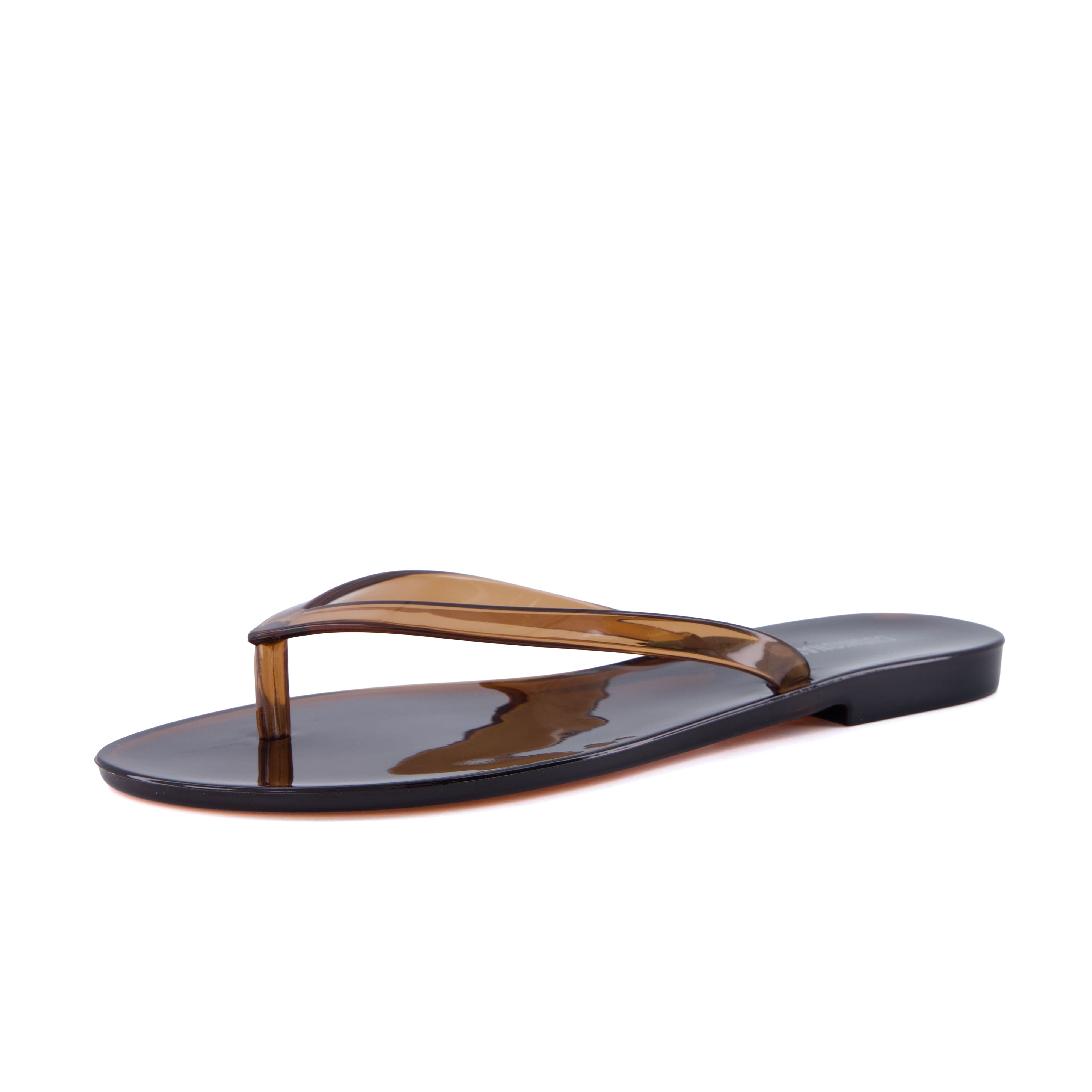 Aqua Jelly Flip Flops Chocolate Medium