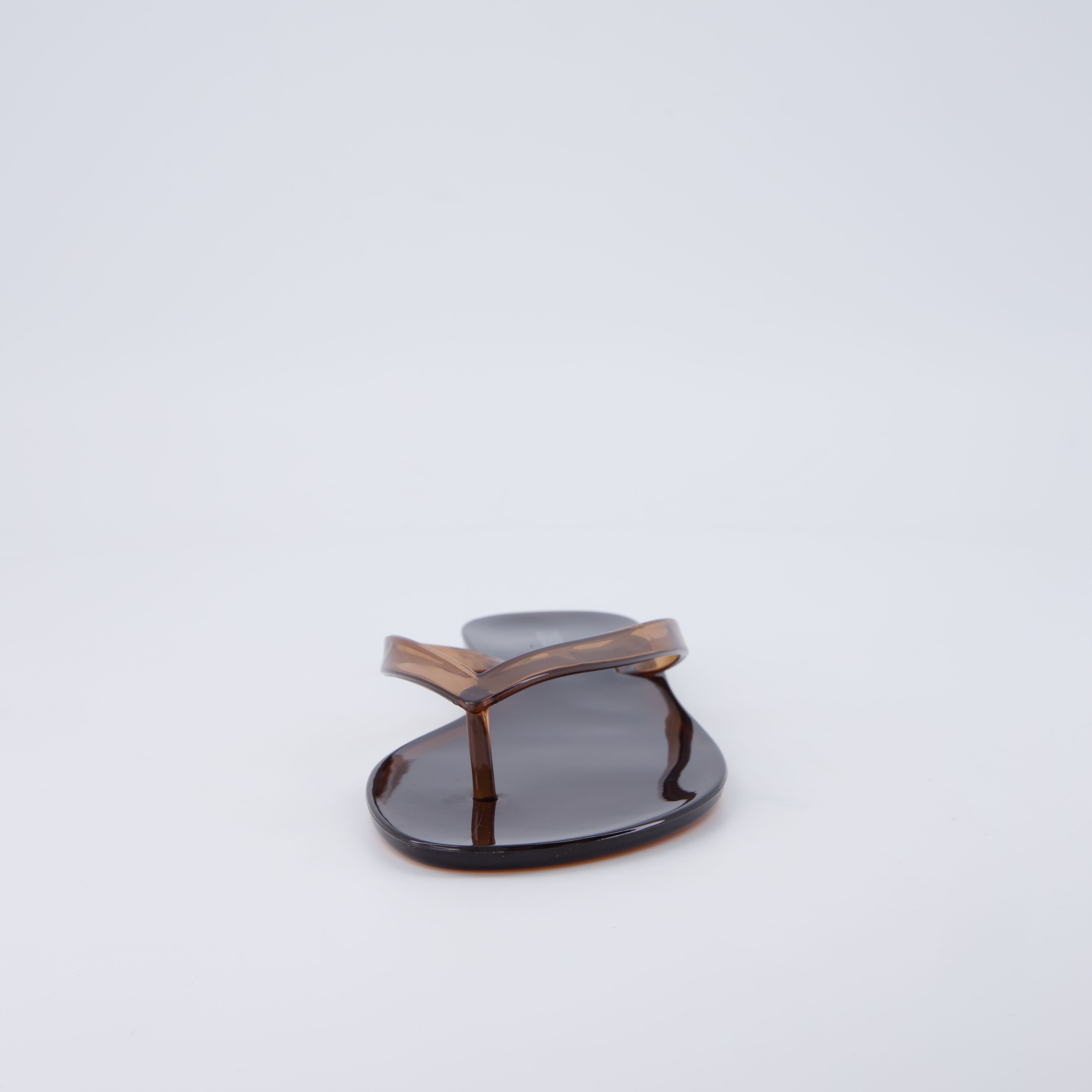 Aqua Jelly Flip Flops Chocolate Medium