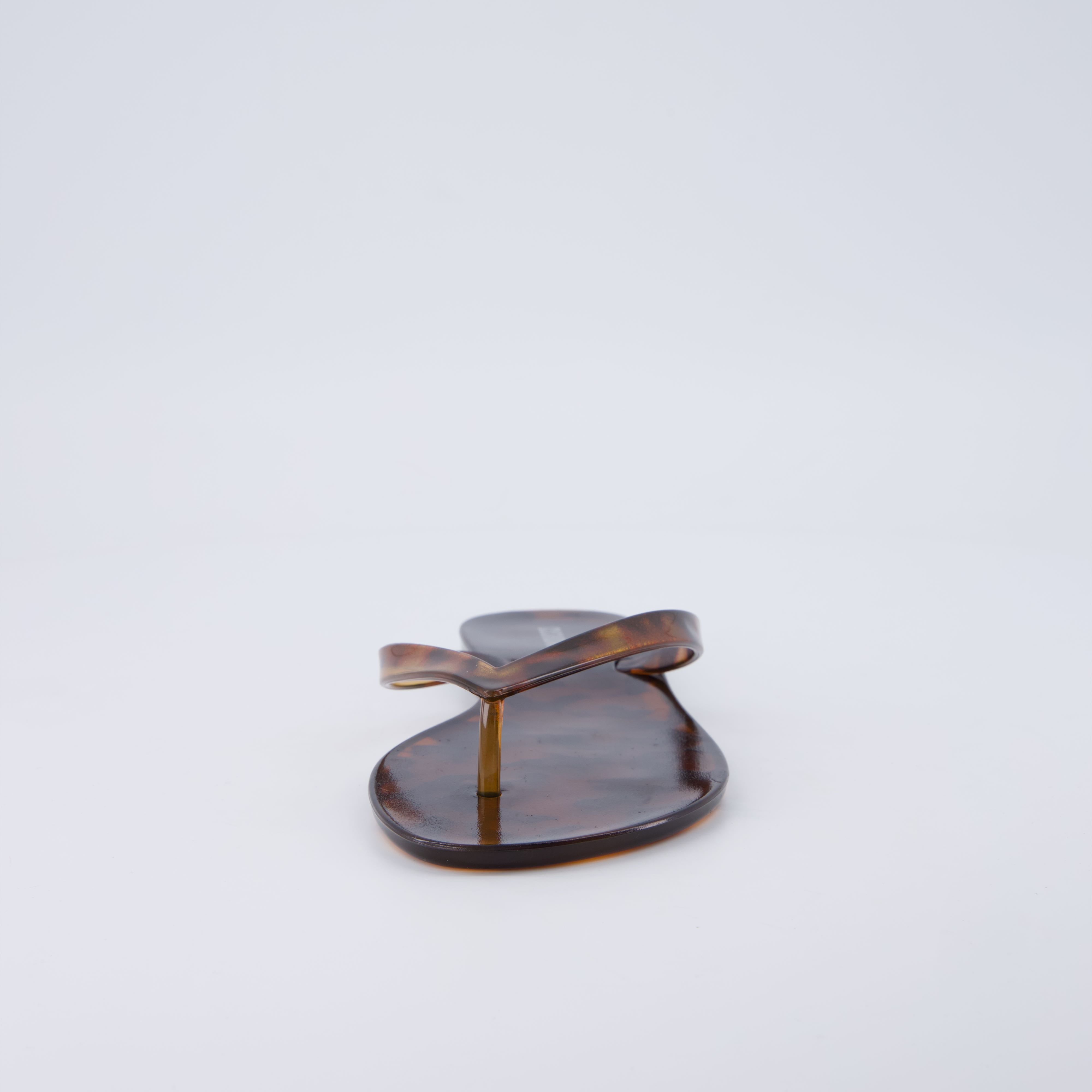 Aqua Jelly Flip Flops Tortoise Medium