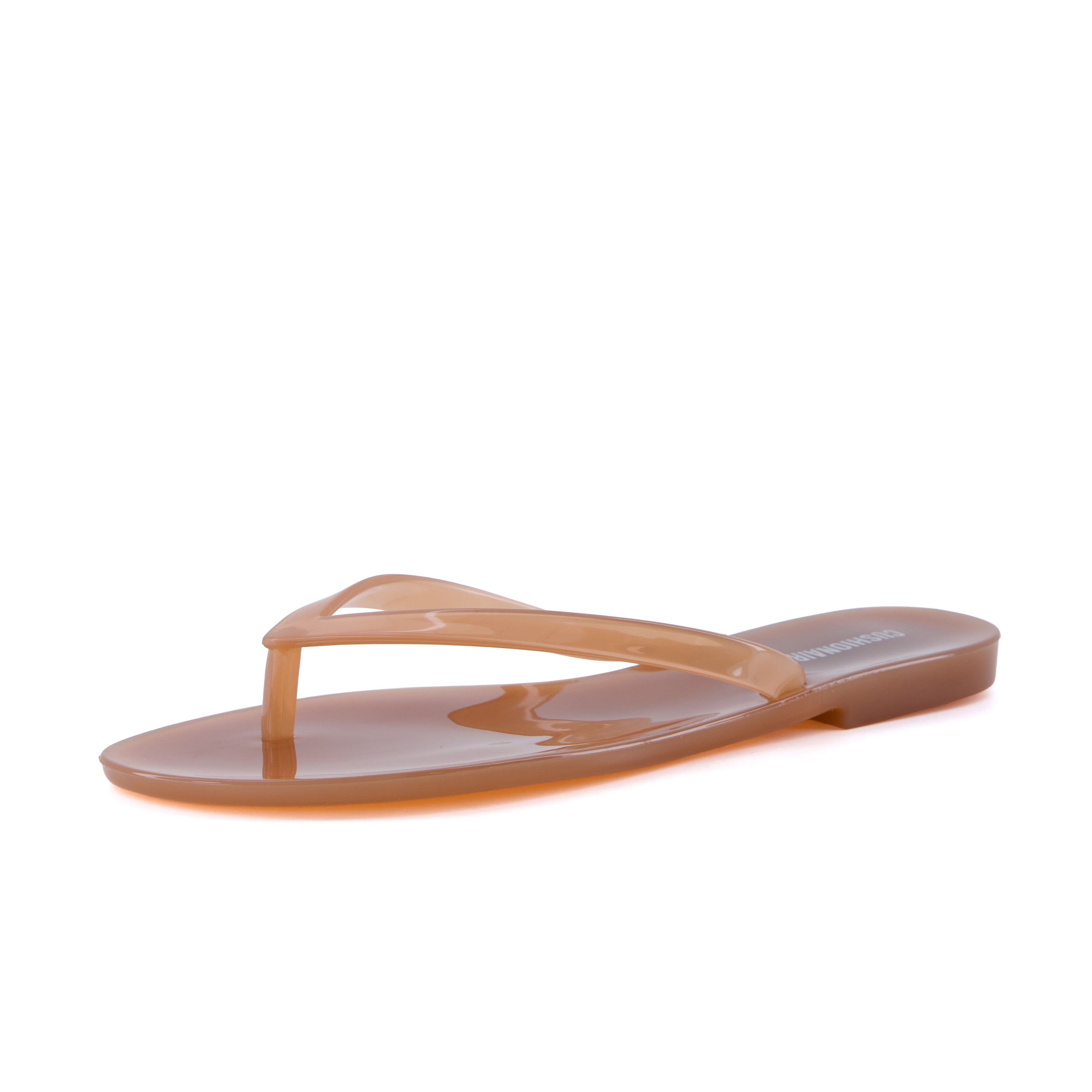 Aqua Jelly Flip Flops Whiskey Medium