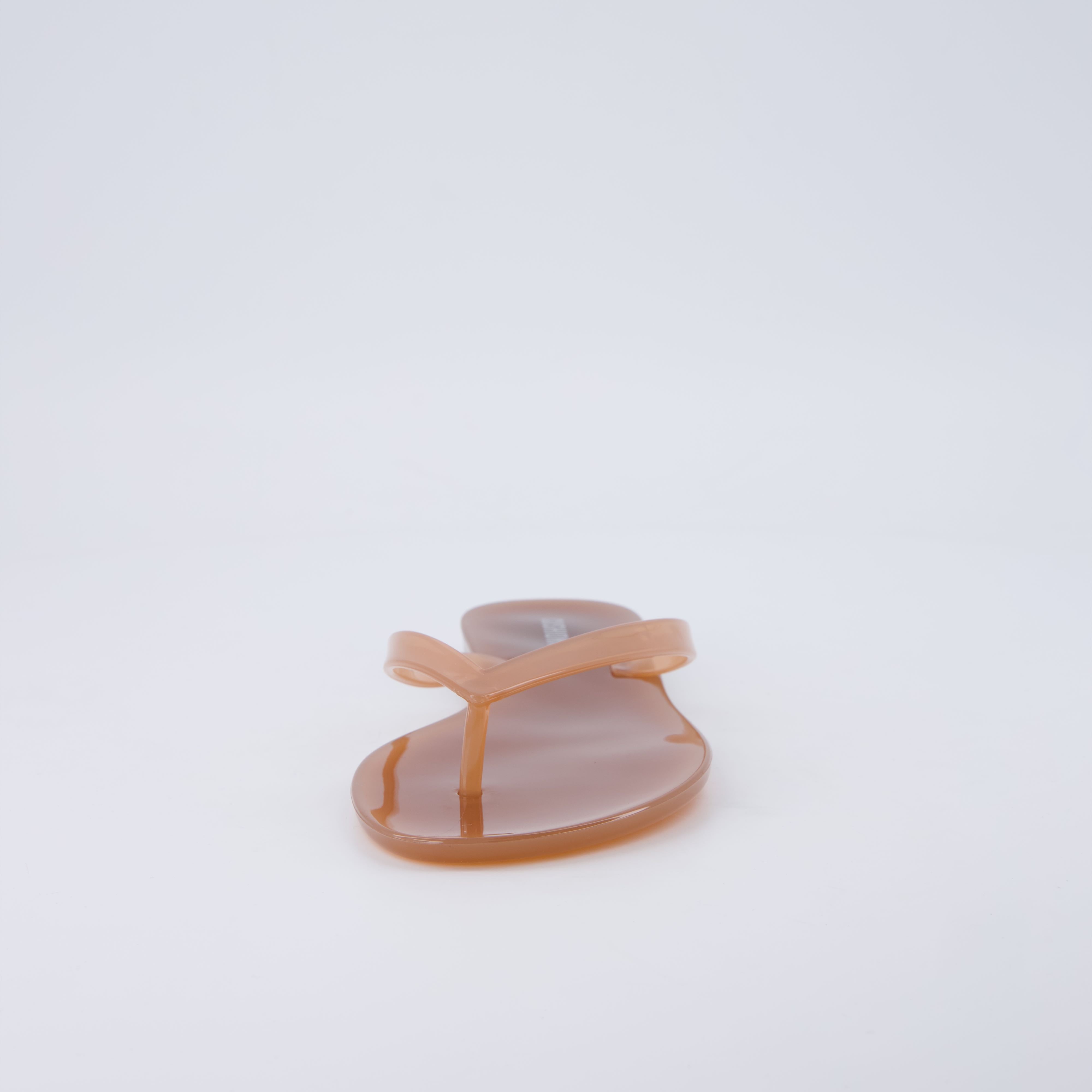 Aqua Jelly Flip Flops Whiskey Medium