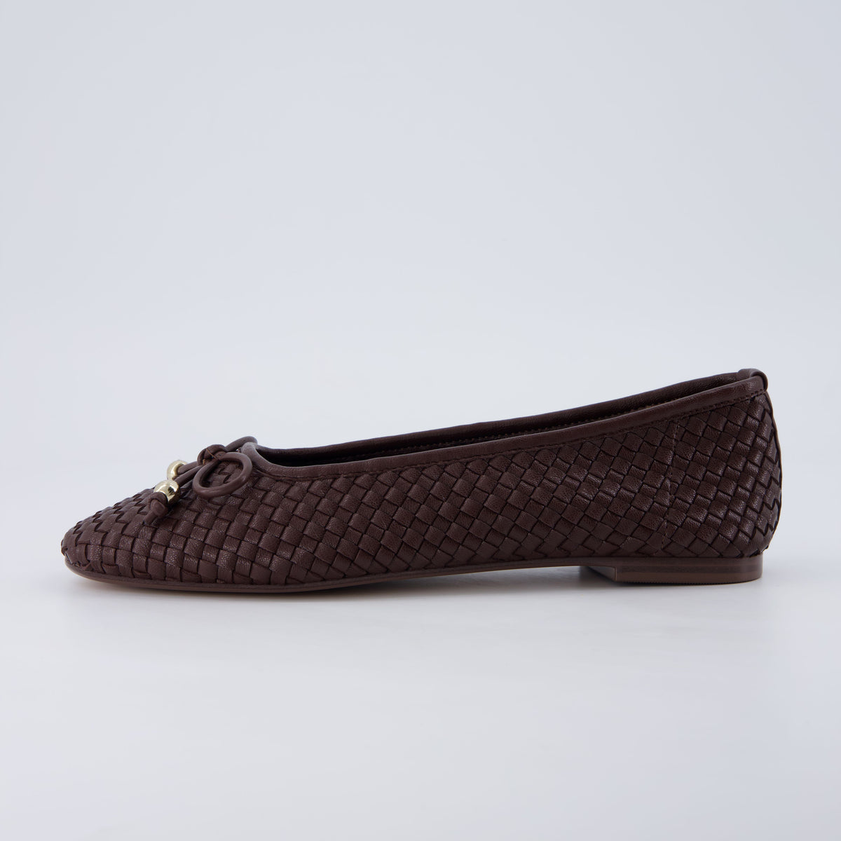 Audrey Woven Ballet Flats Brown Medium