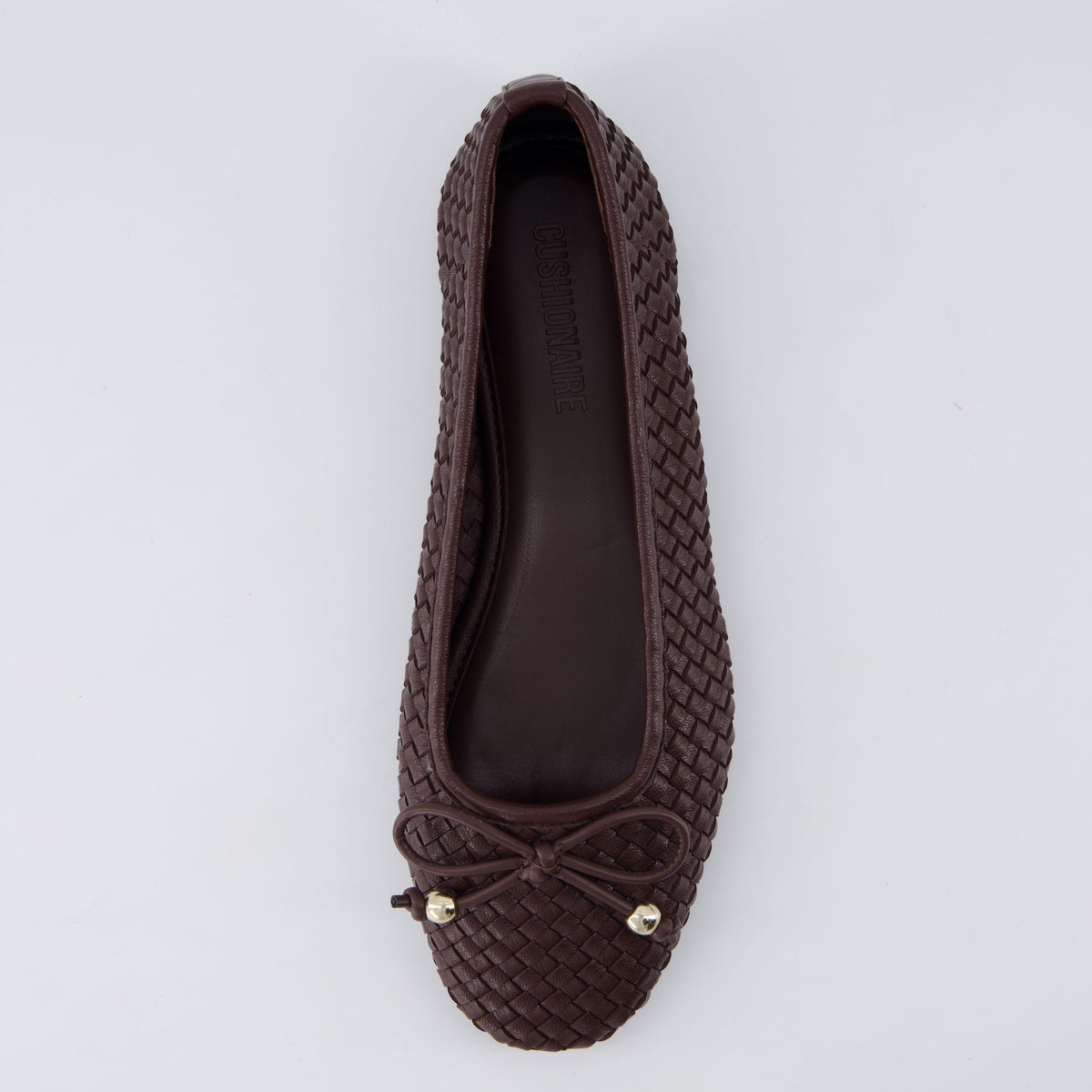 Audrey Woven Ballet Flats Brown Medium