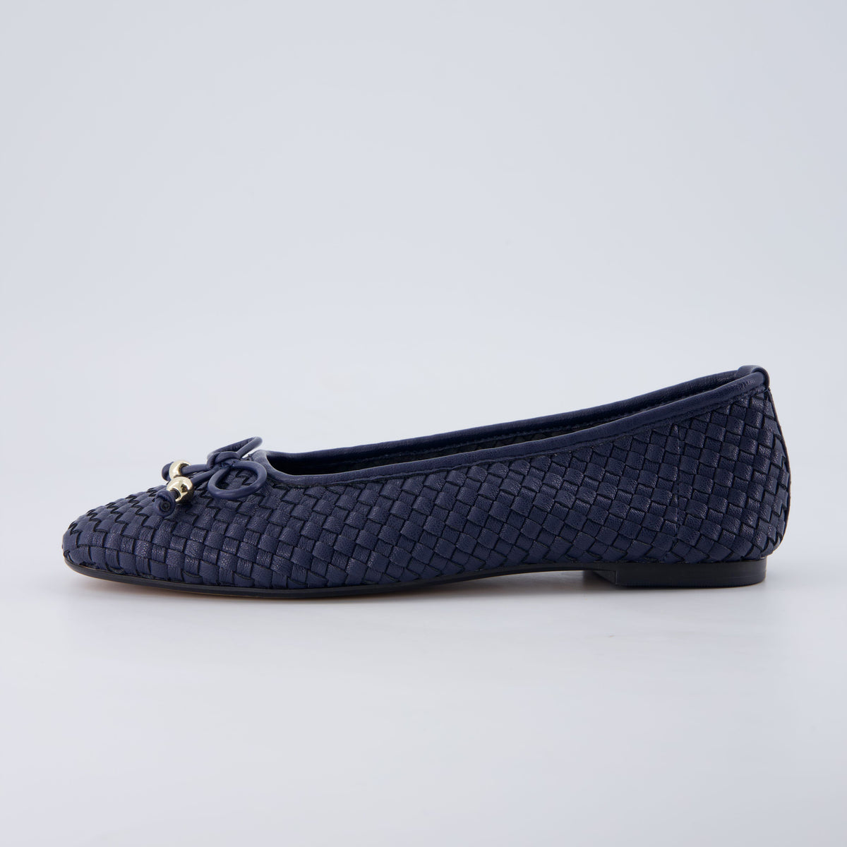 Audrey Woven Ballet Flats Navy Medium