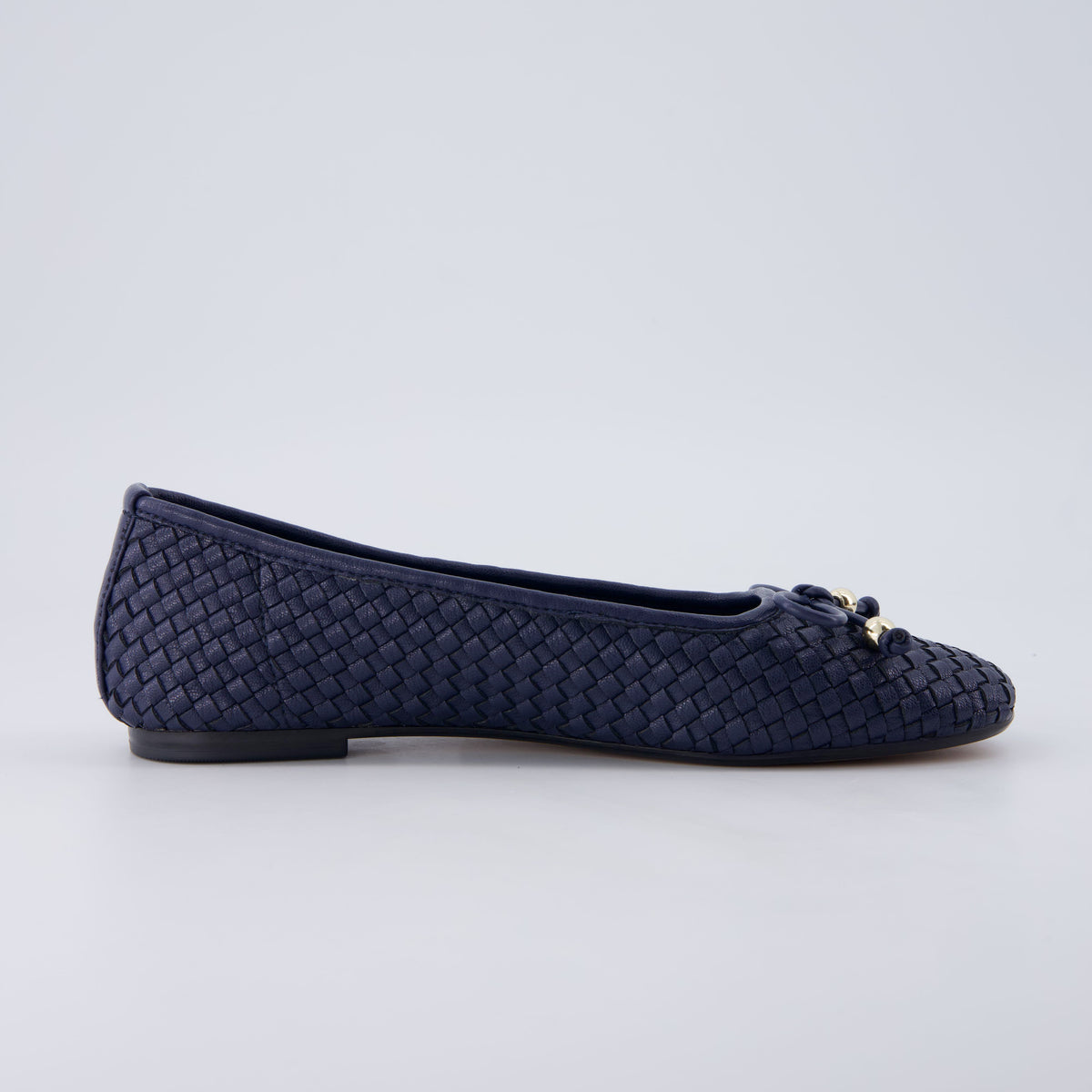Audrey Woven Ballet Flats Navy Medium