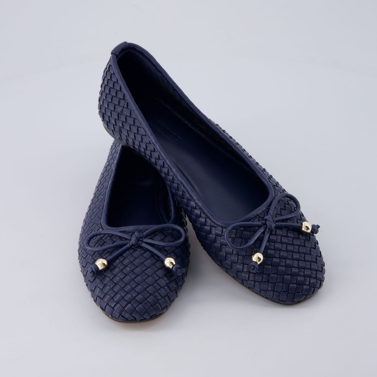 Audrey Woven Ballet Flats Navy Medium