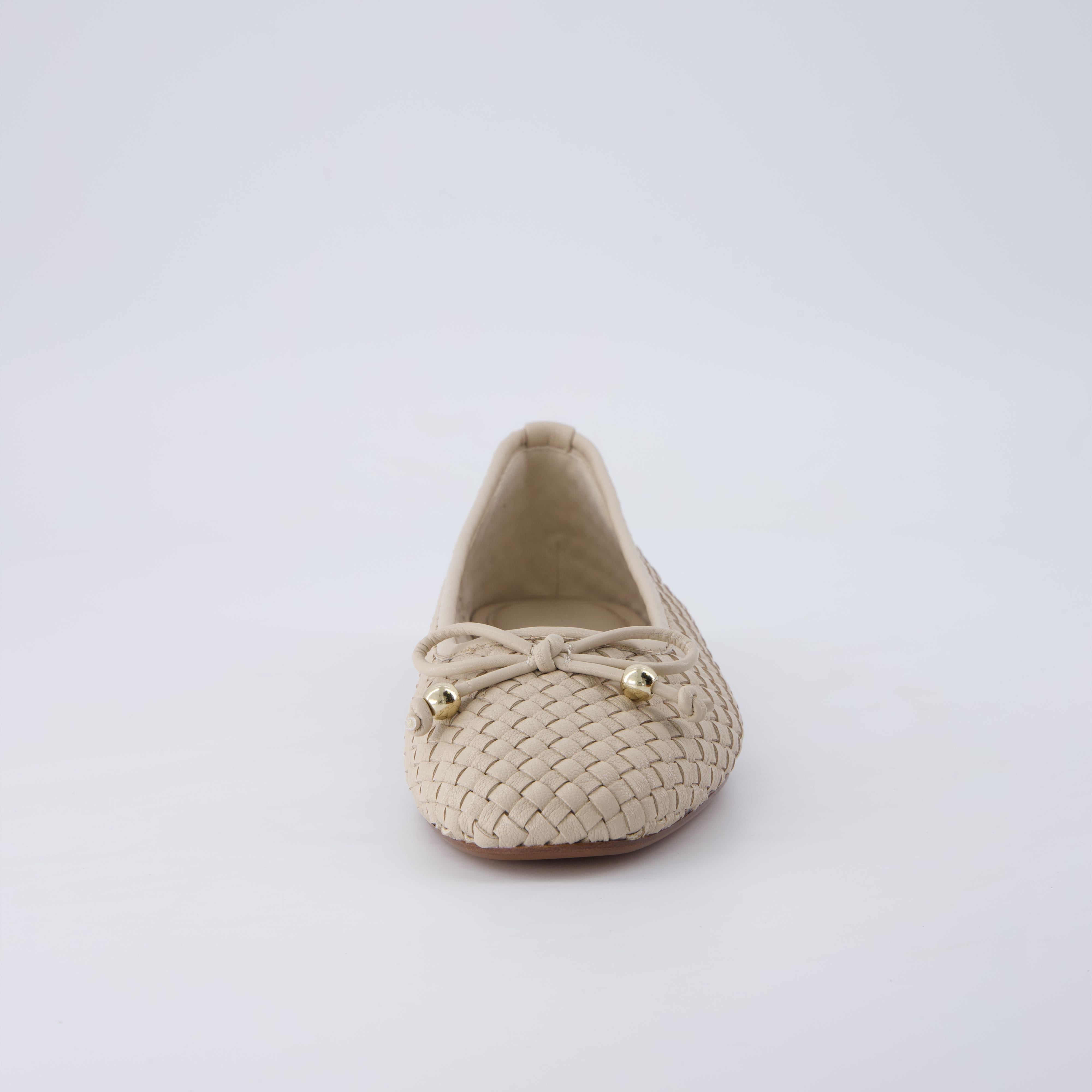 Audrey Woven Ballet Flats Wheat Medium