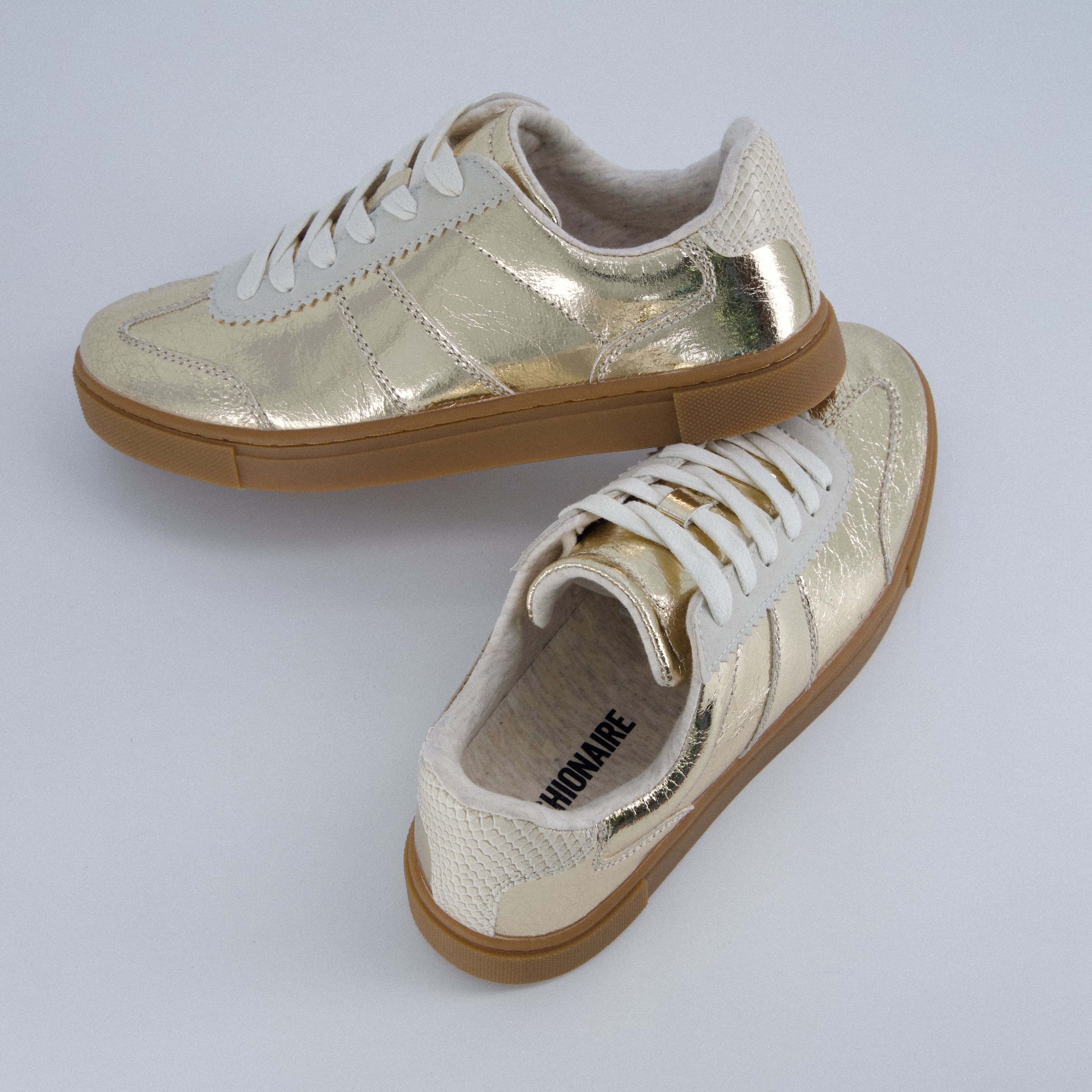 Balance Lace Up Sneaker Golden