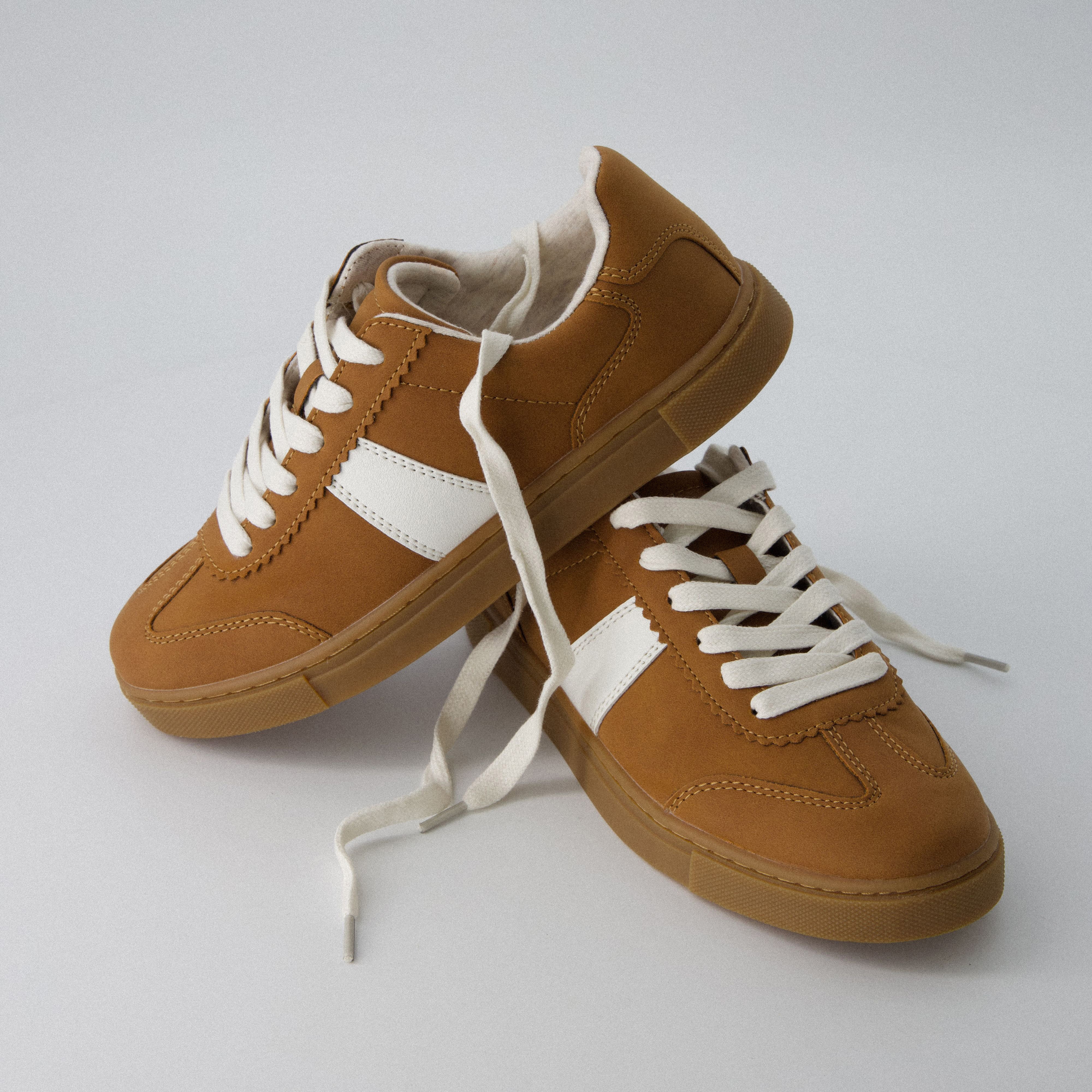 Balance Lace Up Sneaker Tan