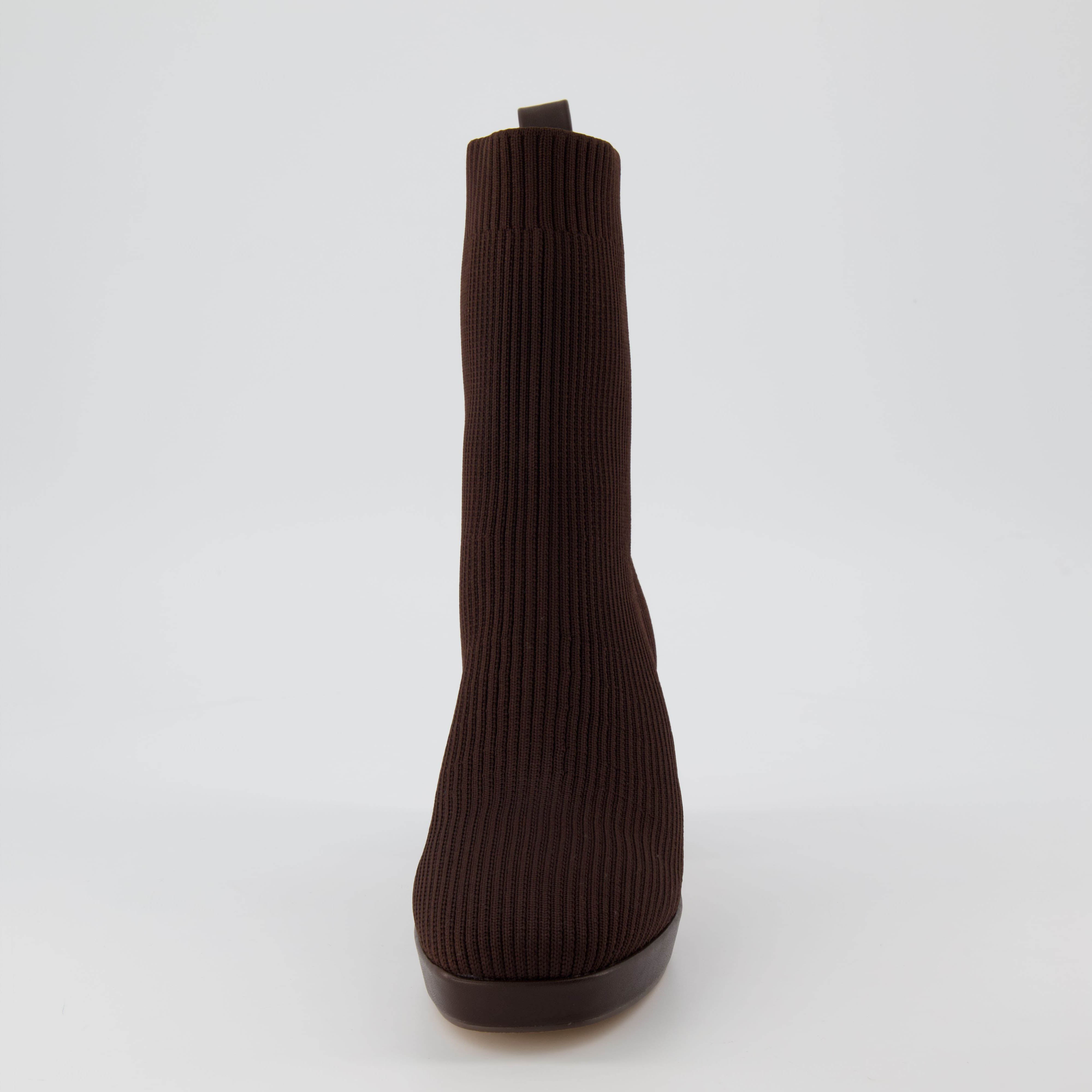 Bancroft Stretch Knit Heeled Boot Espresso