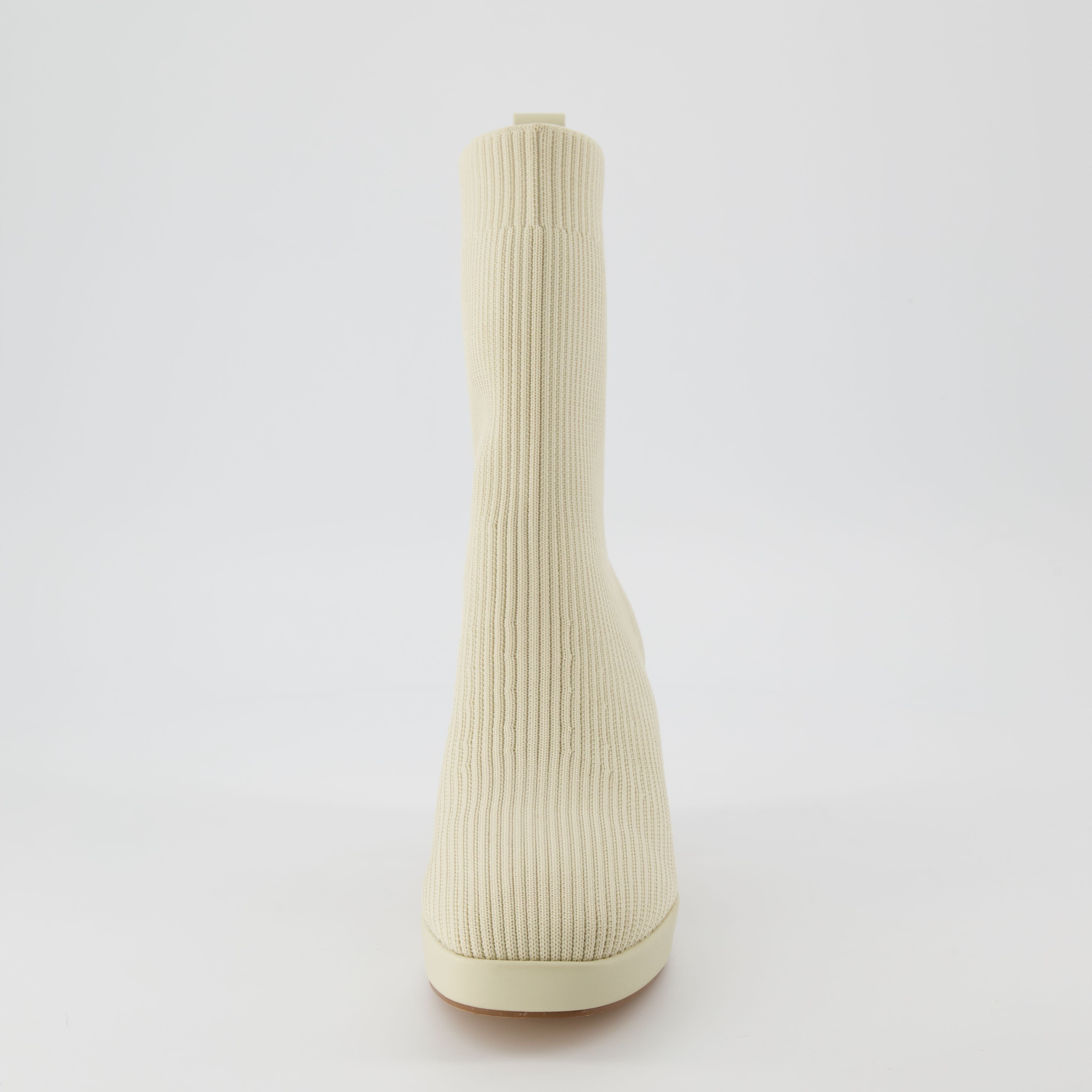 Bancroft Stretch Knit Heeled Boot Ivory