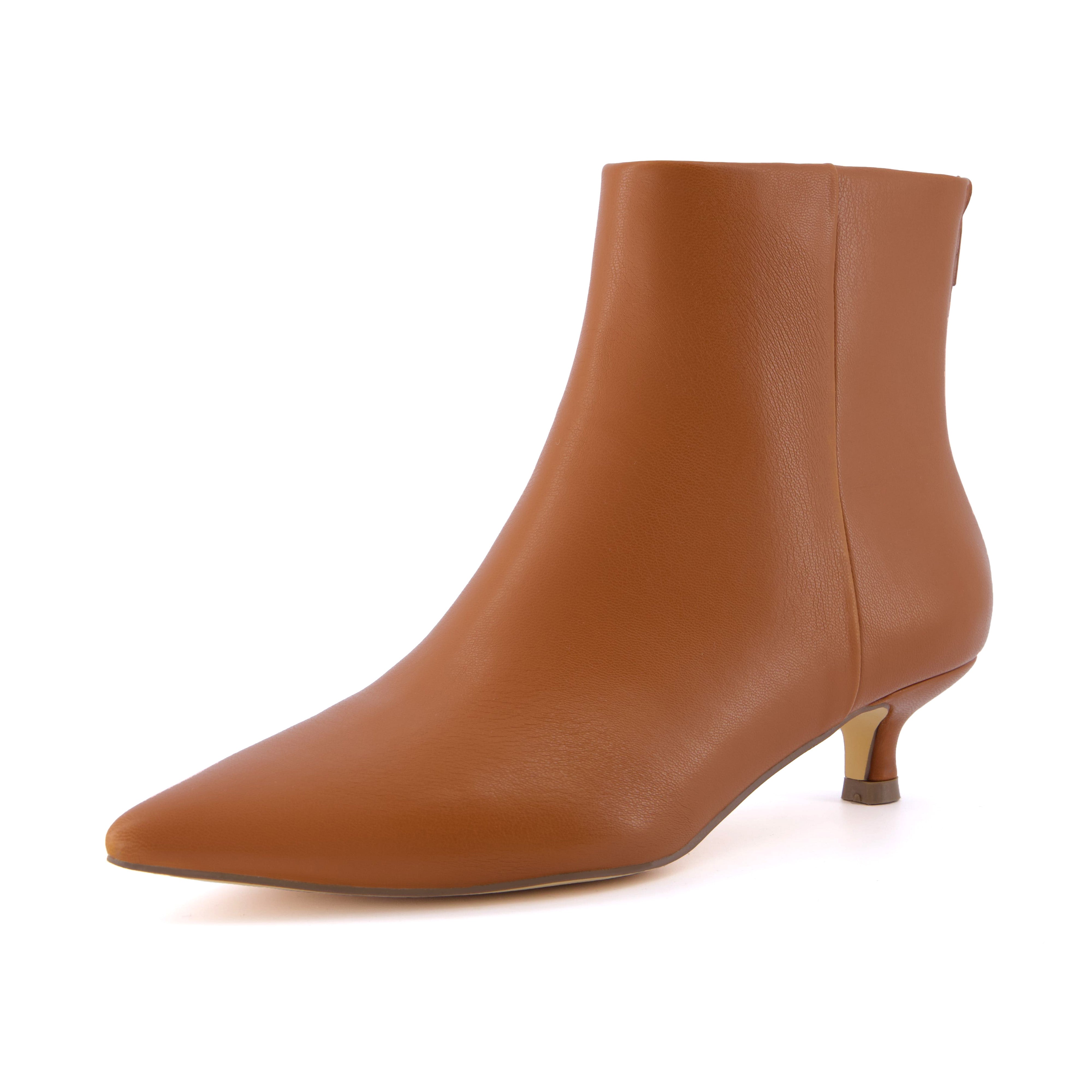Barbie Kitten Heel Bootie Cognac