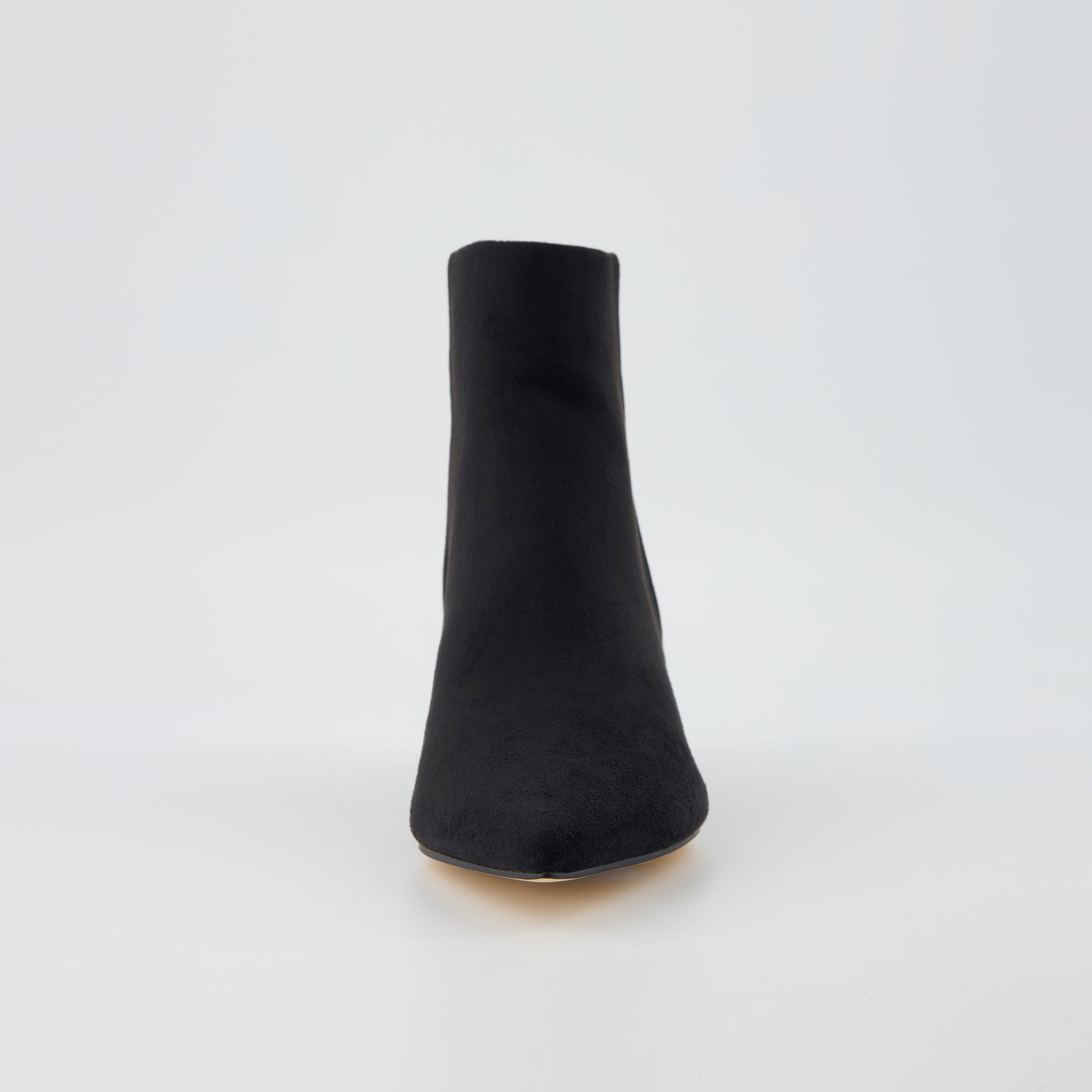 Barbie Kitten Heel Bootie Black Suede