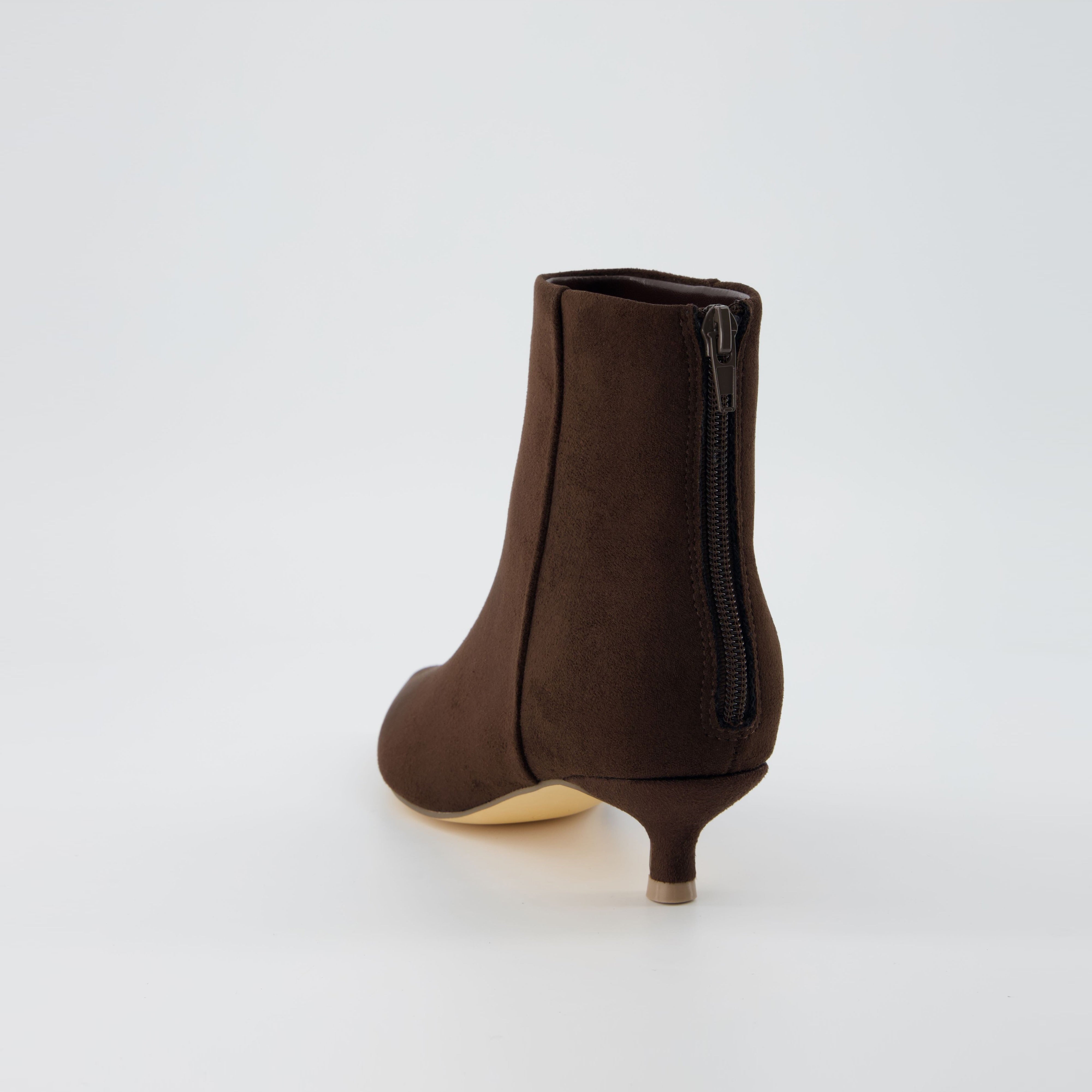 Barbie Kitten Heel Bootie Chocolate Suede