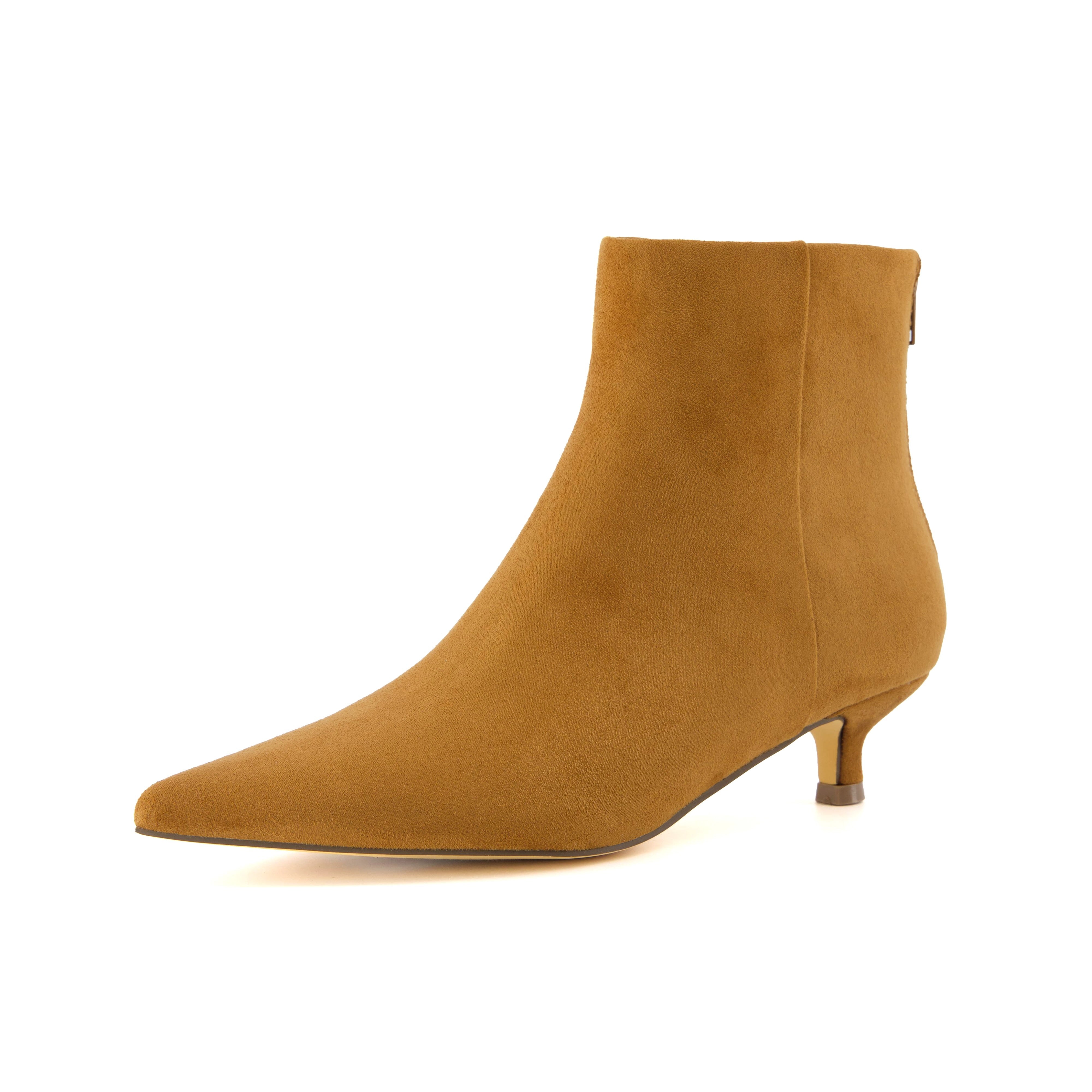 Barbie Kitten Heel Bootie Chestnut Suede