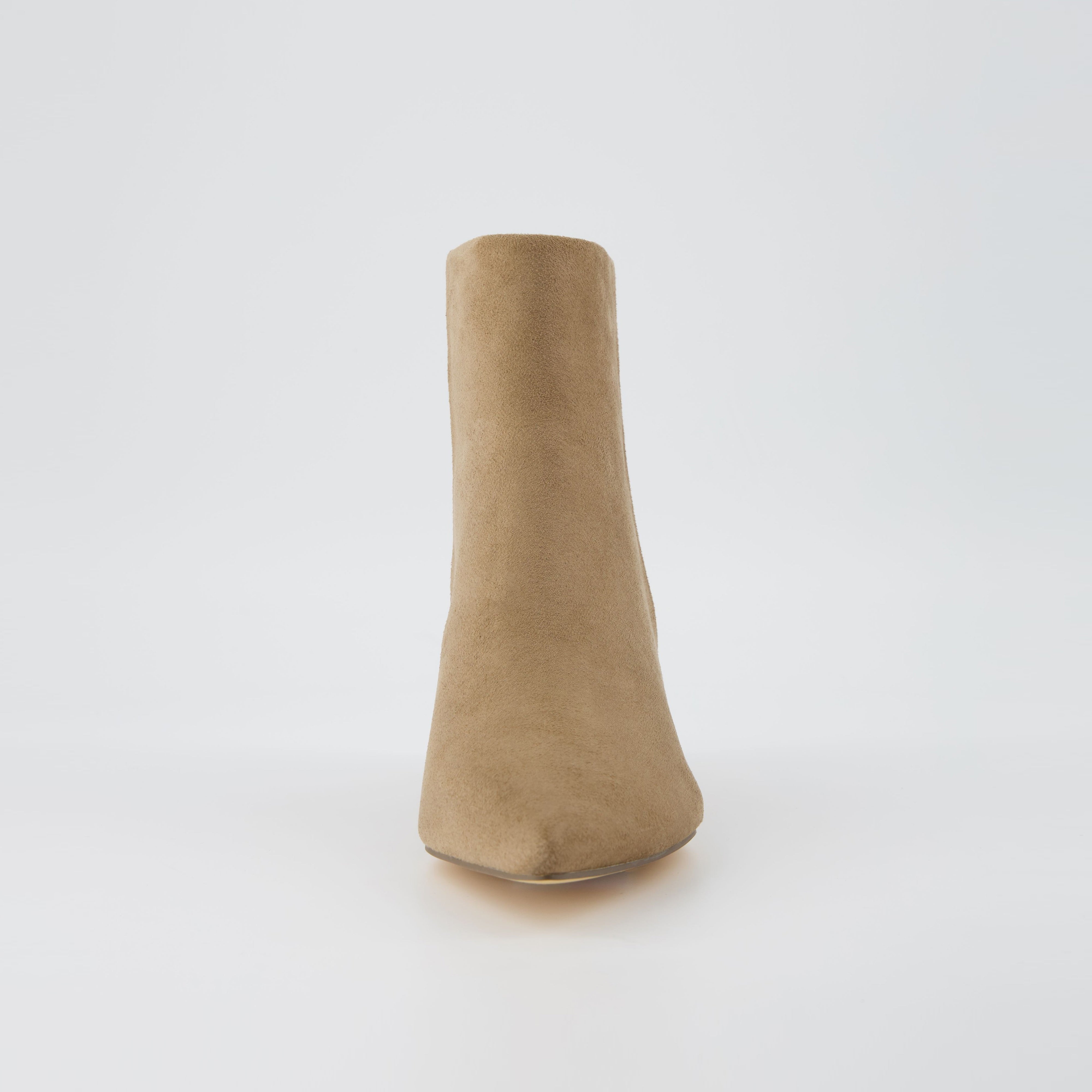Barbie Kitten Heel Bootie Taupe Suede