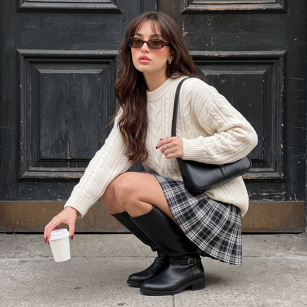 Baxter Knee High Boots Black