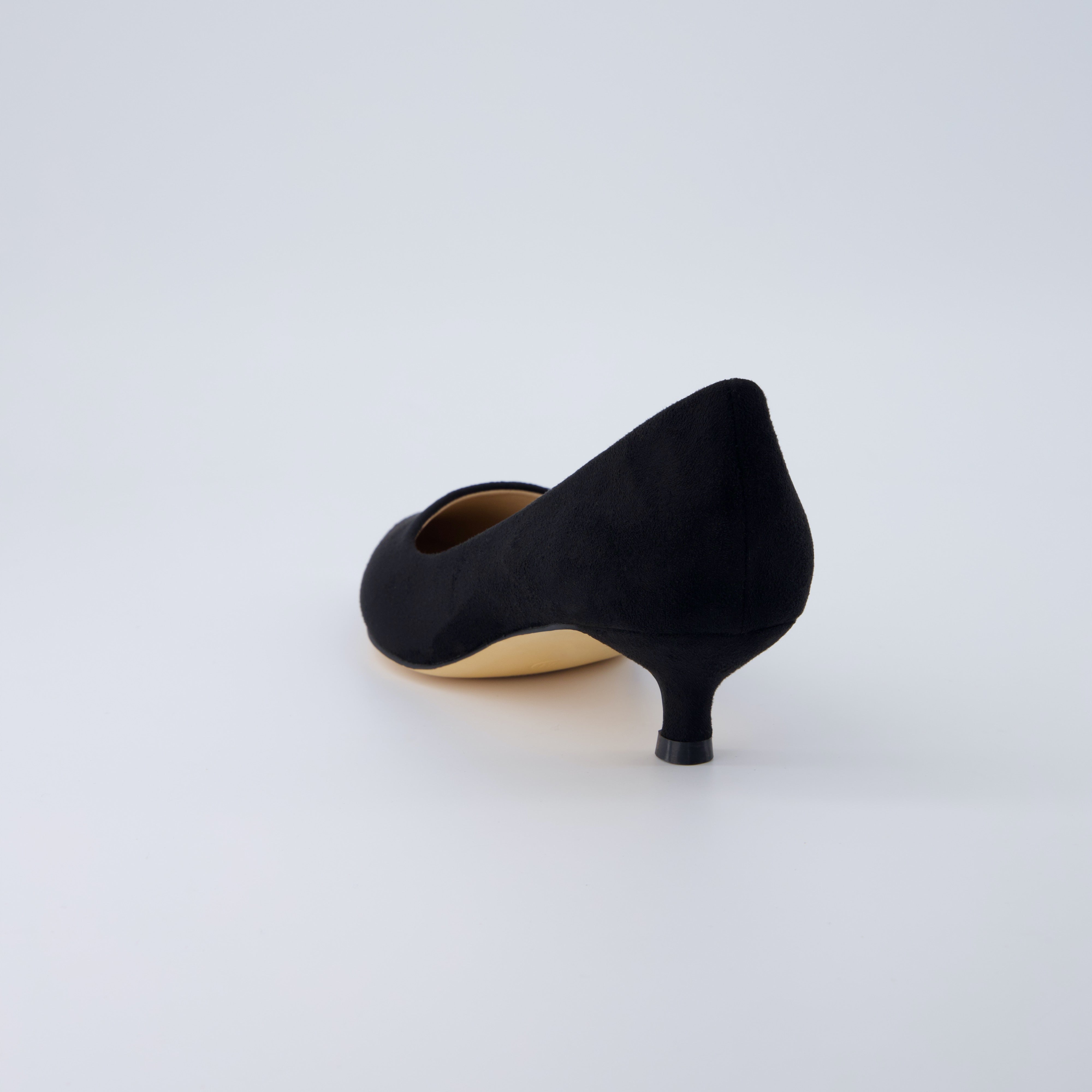 Bay Kitten Heel Pump Black Suede