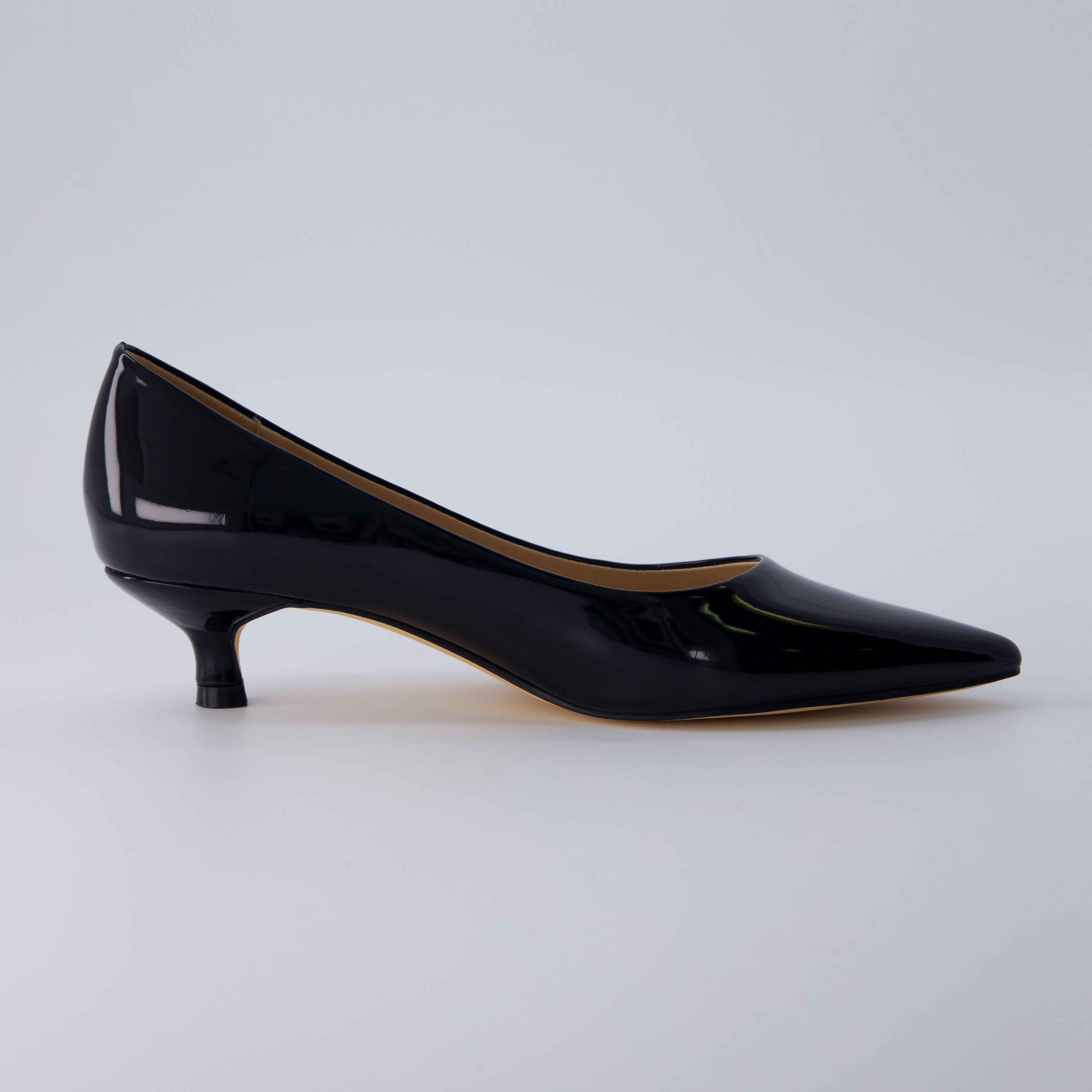 Bay Kitten Heel Pump Black Patent