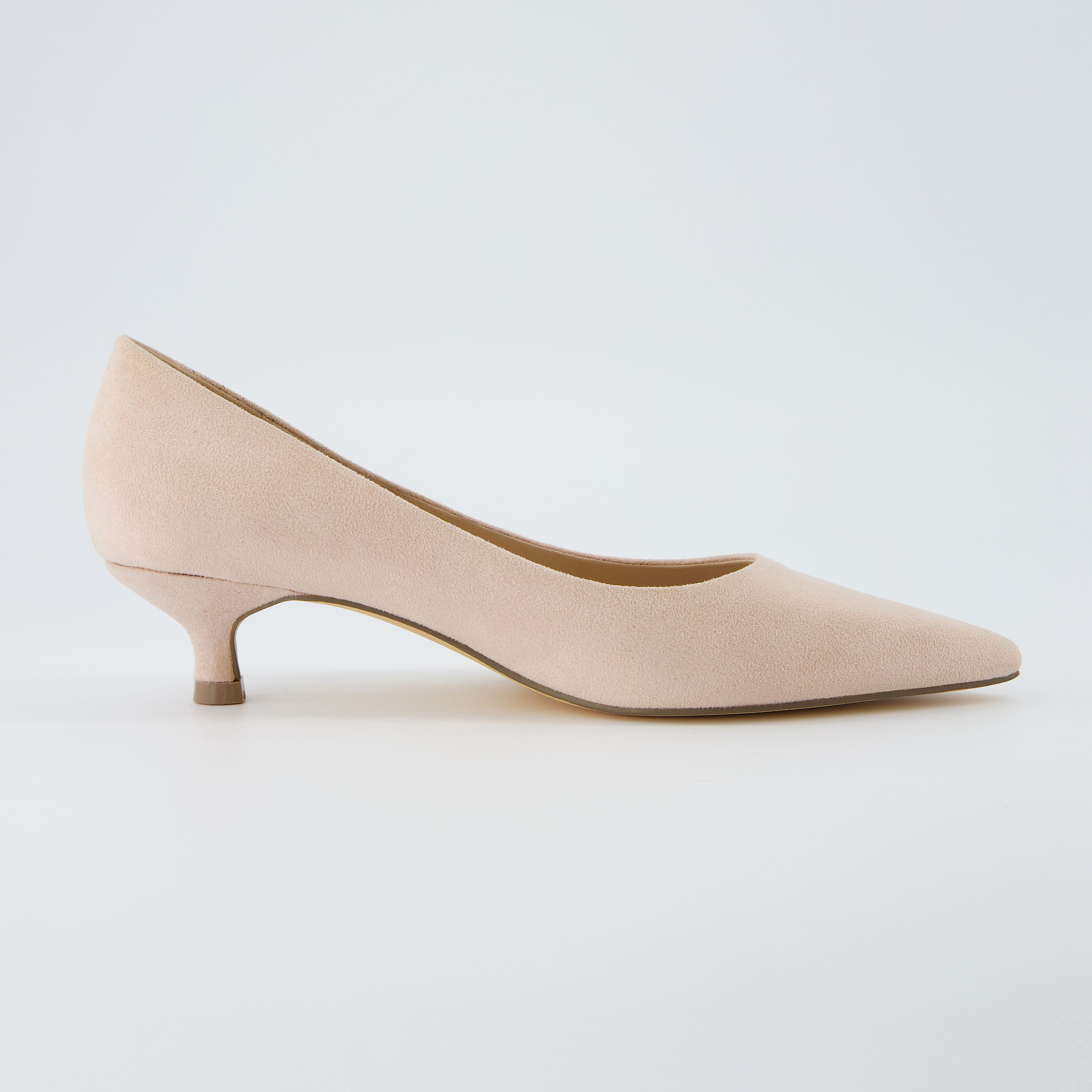 Bay Kitten Heel Pump Blush Suede