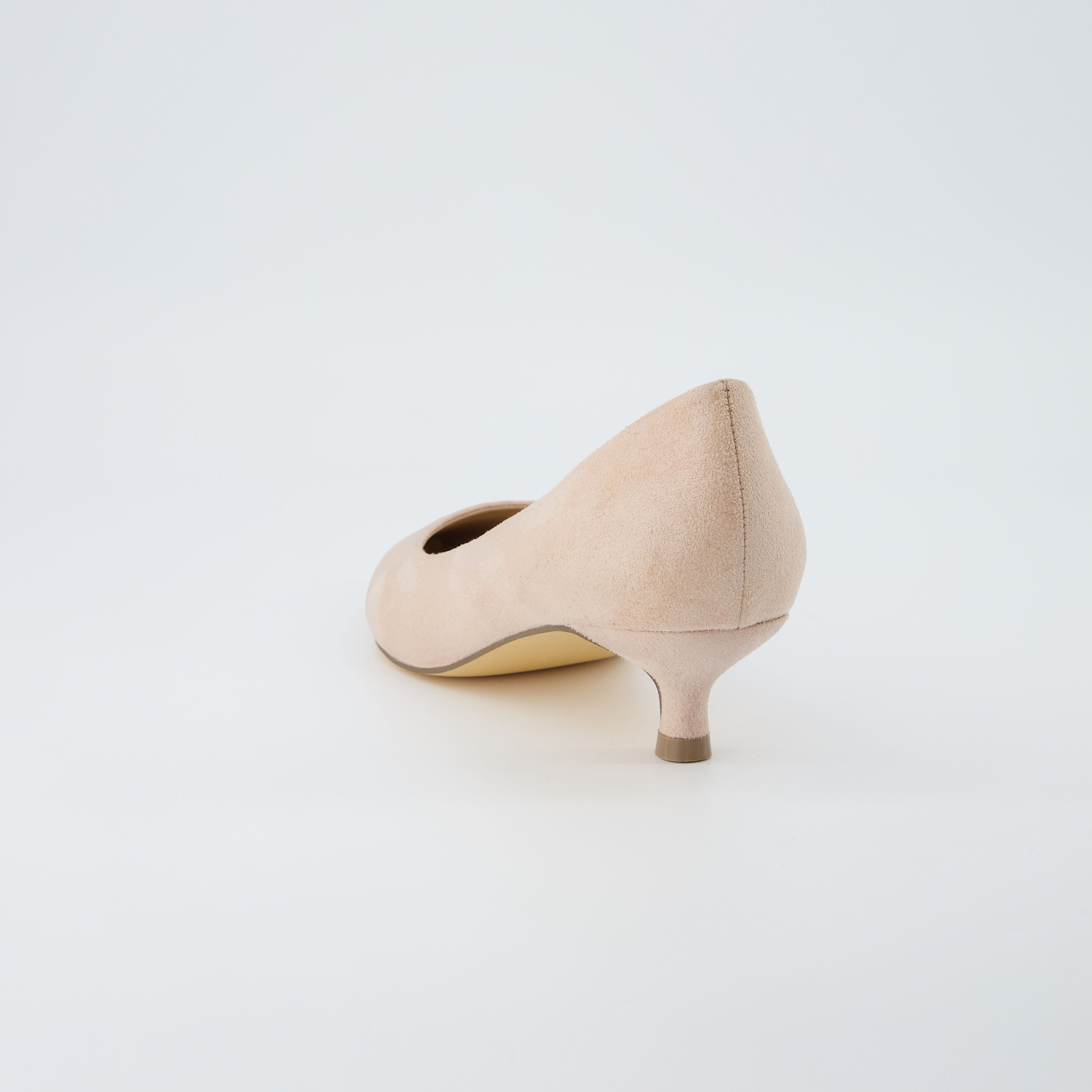 Bay Kitten Heel Pump Blush Suede