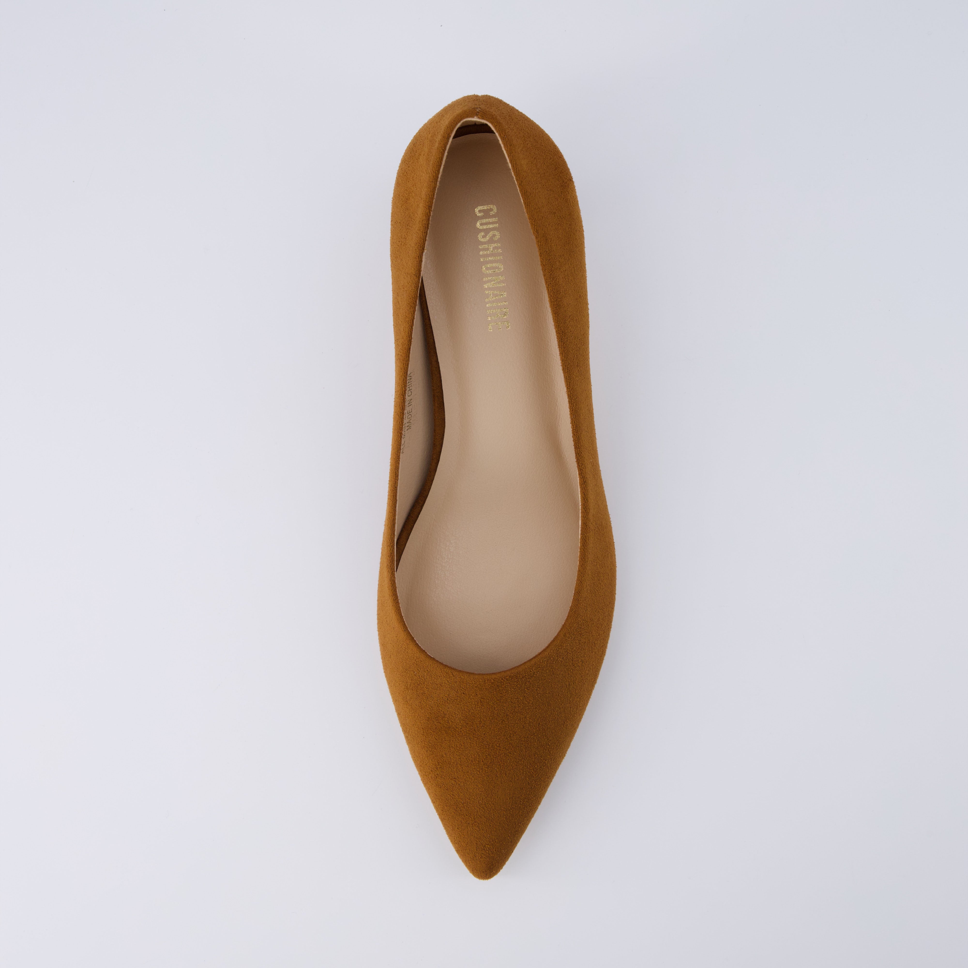 Bay Kitten Heel Pump Cognac Suede