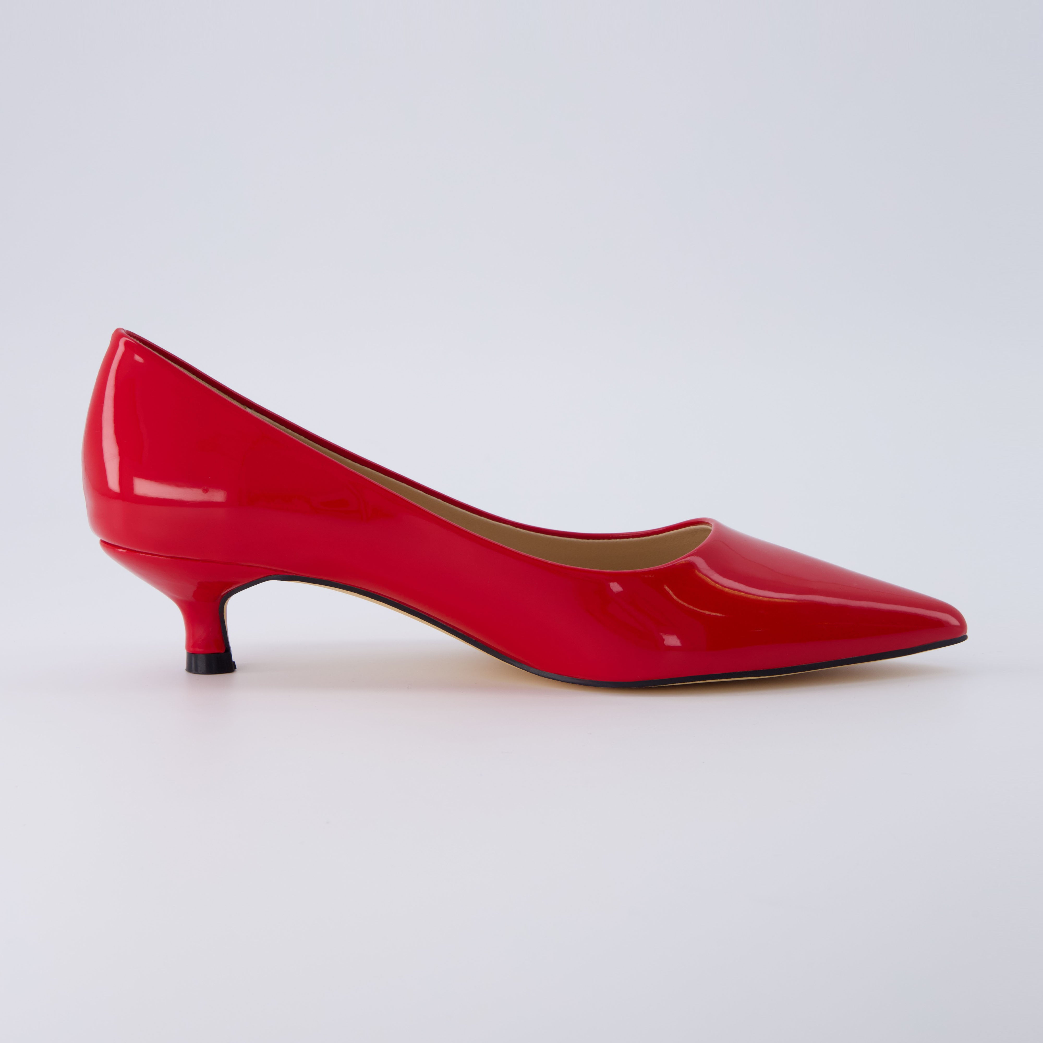 Bay Kitten Heel Pump Red Patent