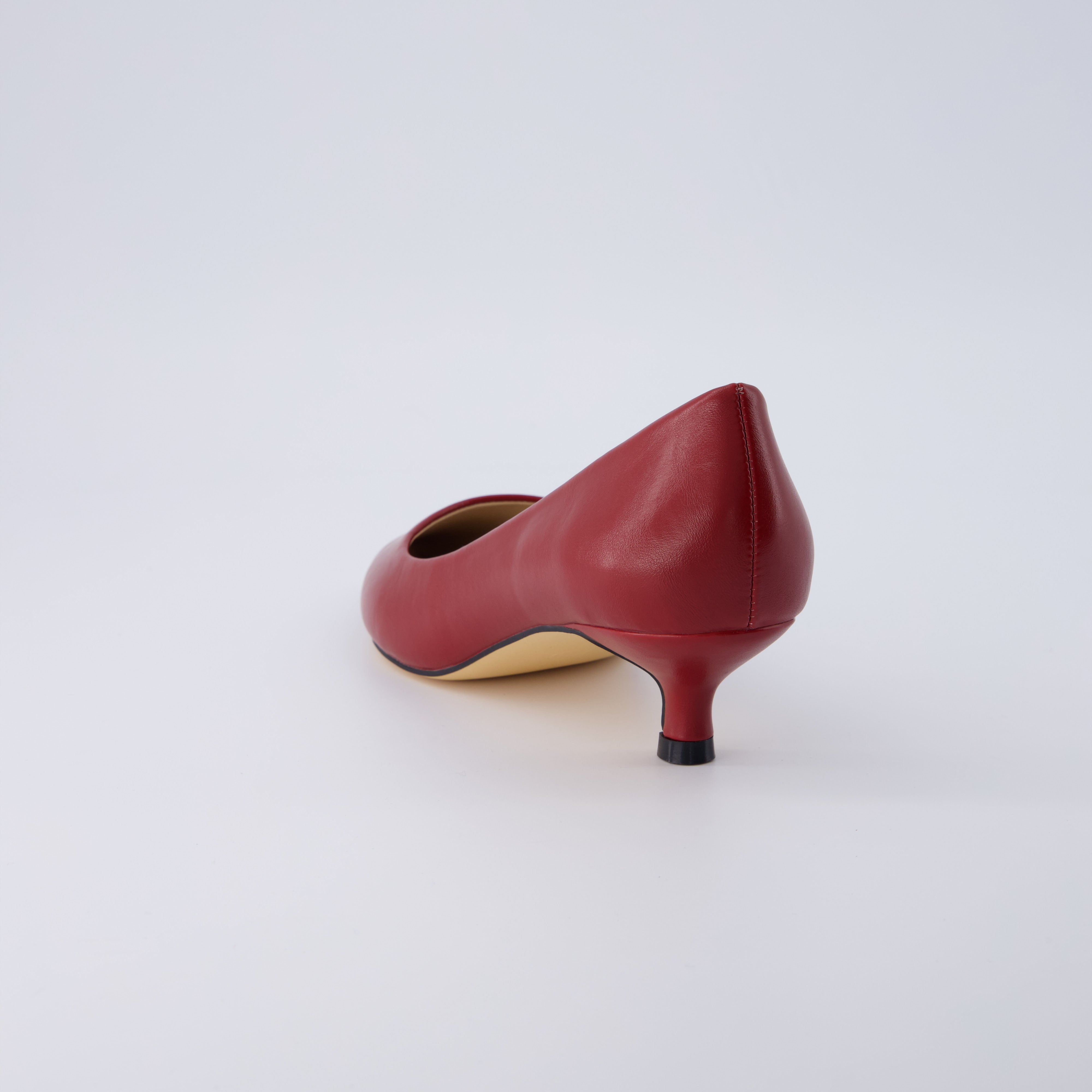Bay Kitten Heel Pump Red