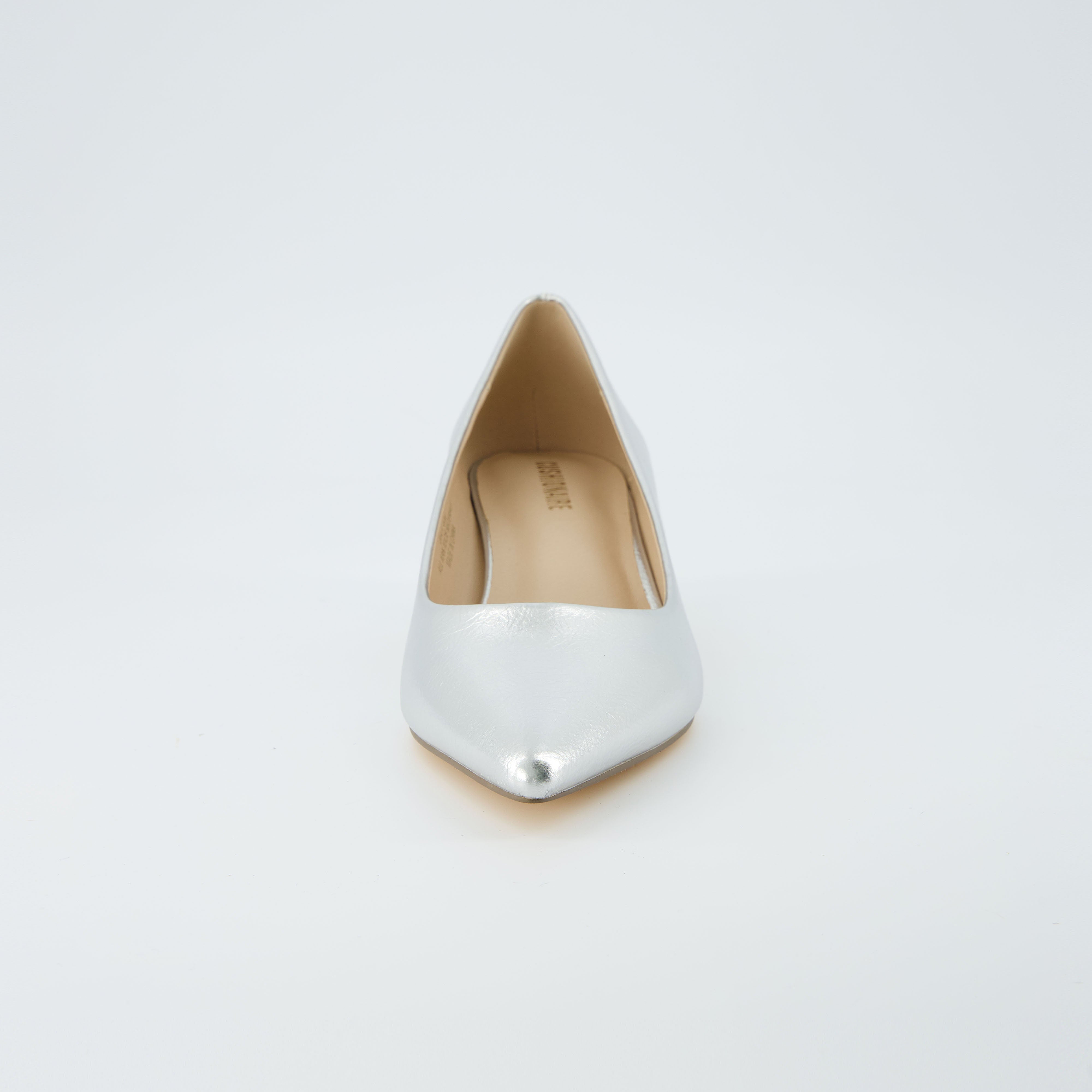 Bay Kitten Heel Pump Silver