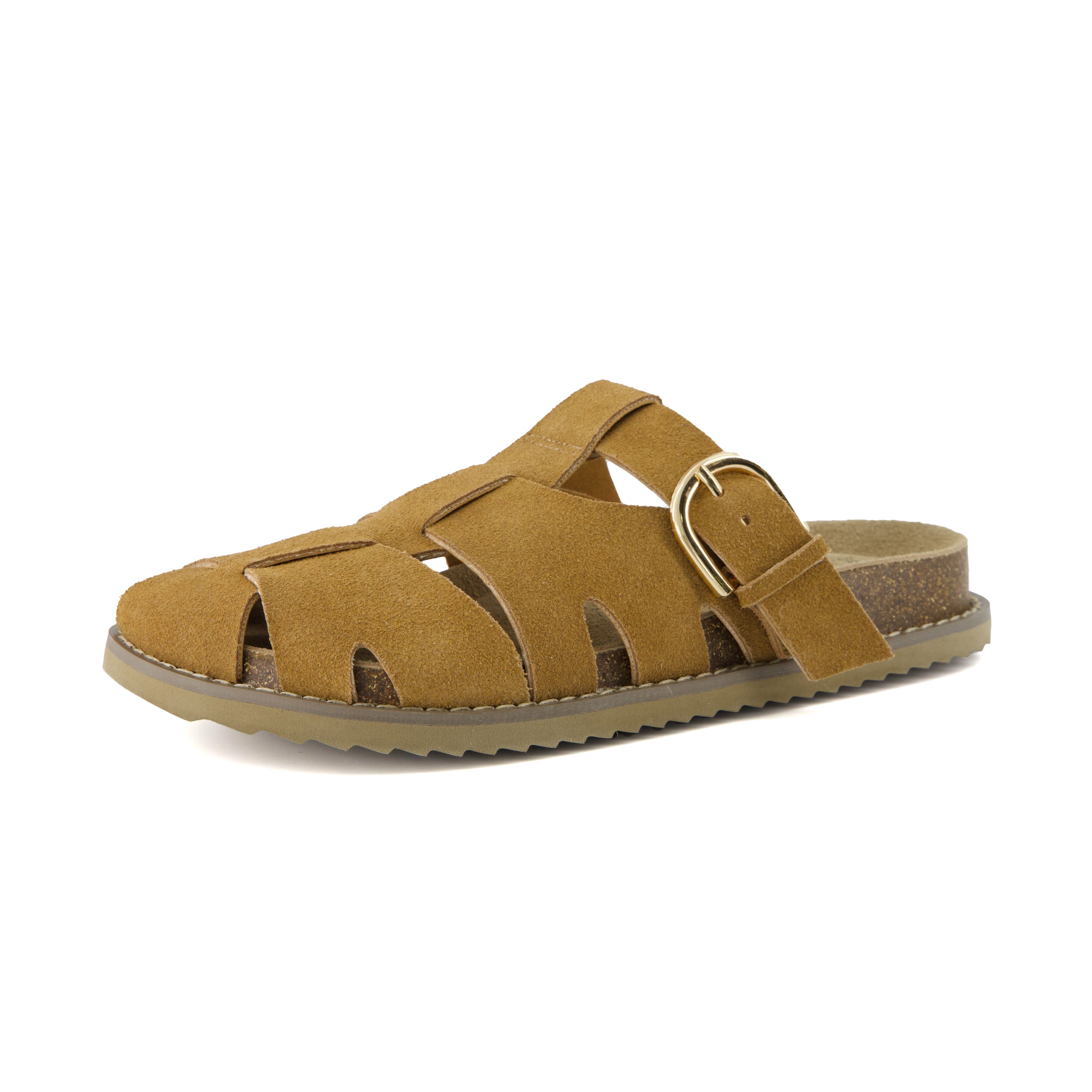 Benson Suede Clogs Chestnut