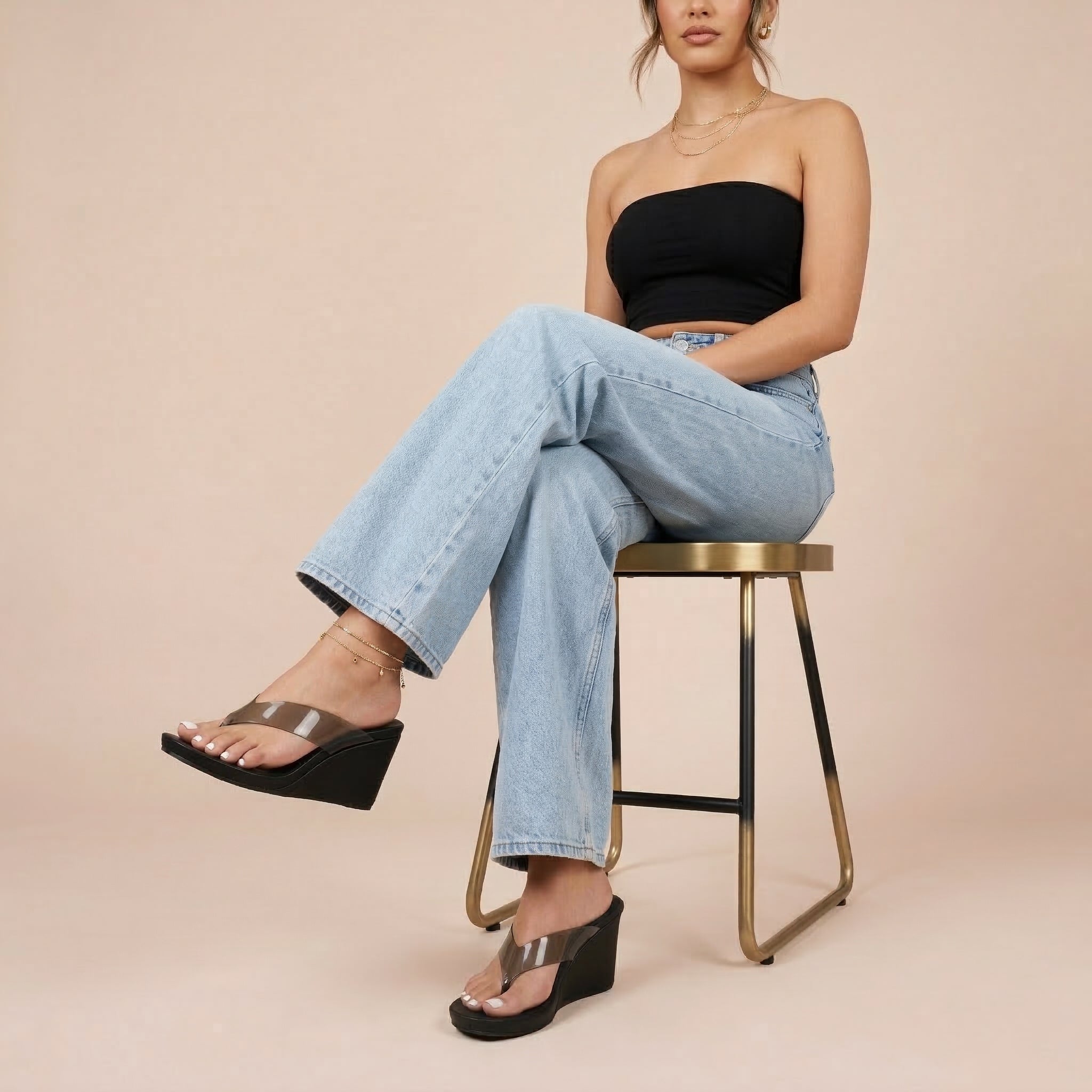 Bera Platform Sandals Black