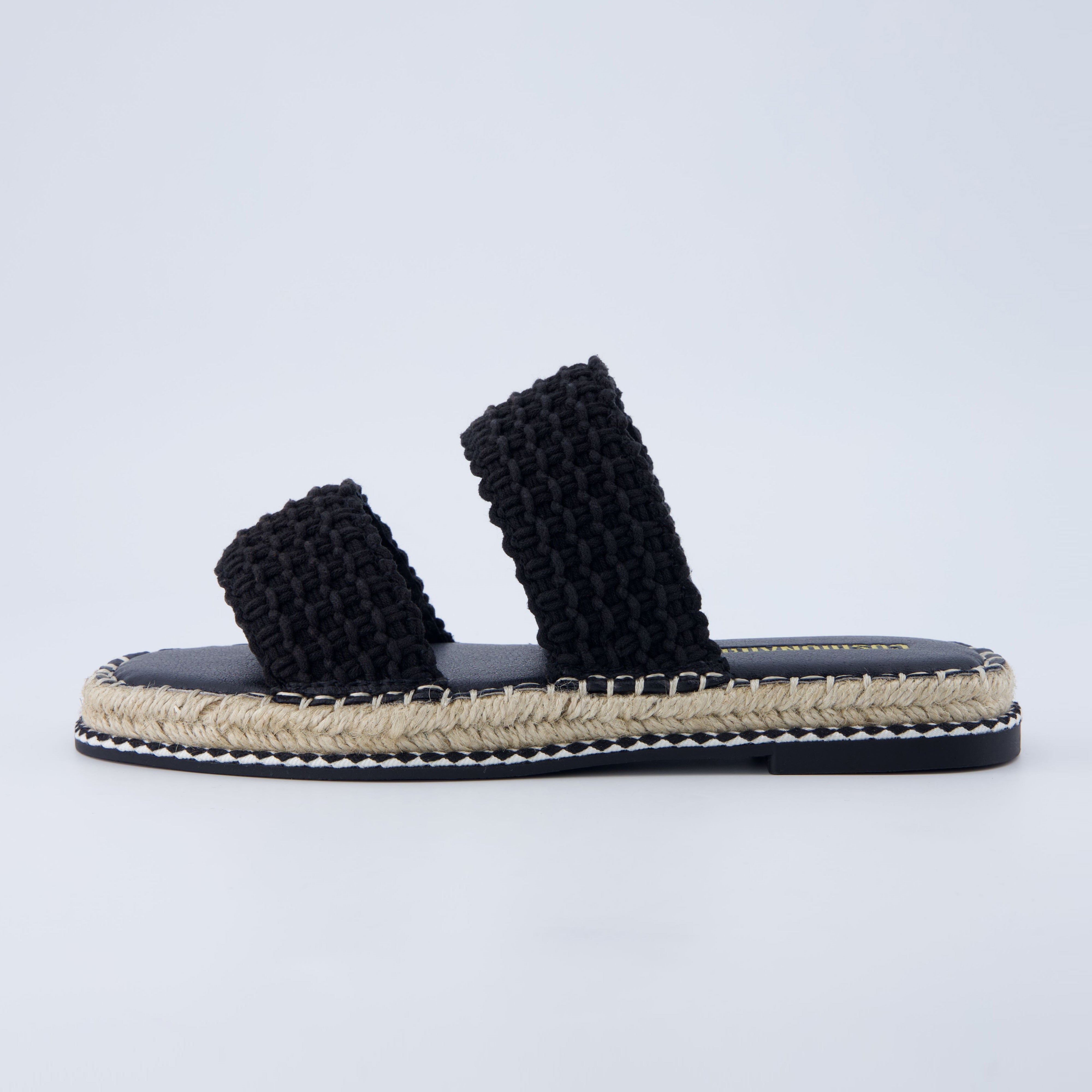 Bhendi Espadrille Sandal Black Fabric
