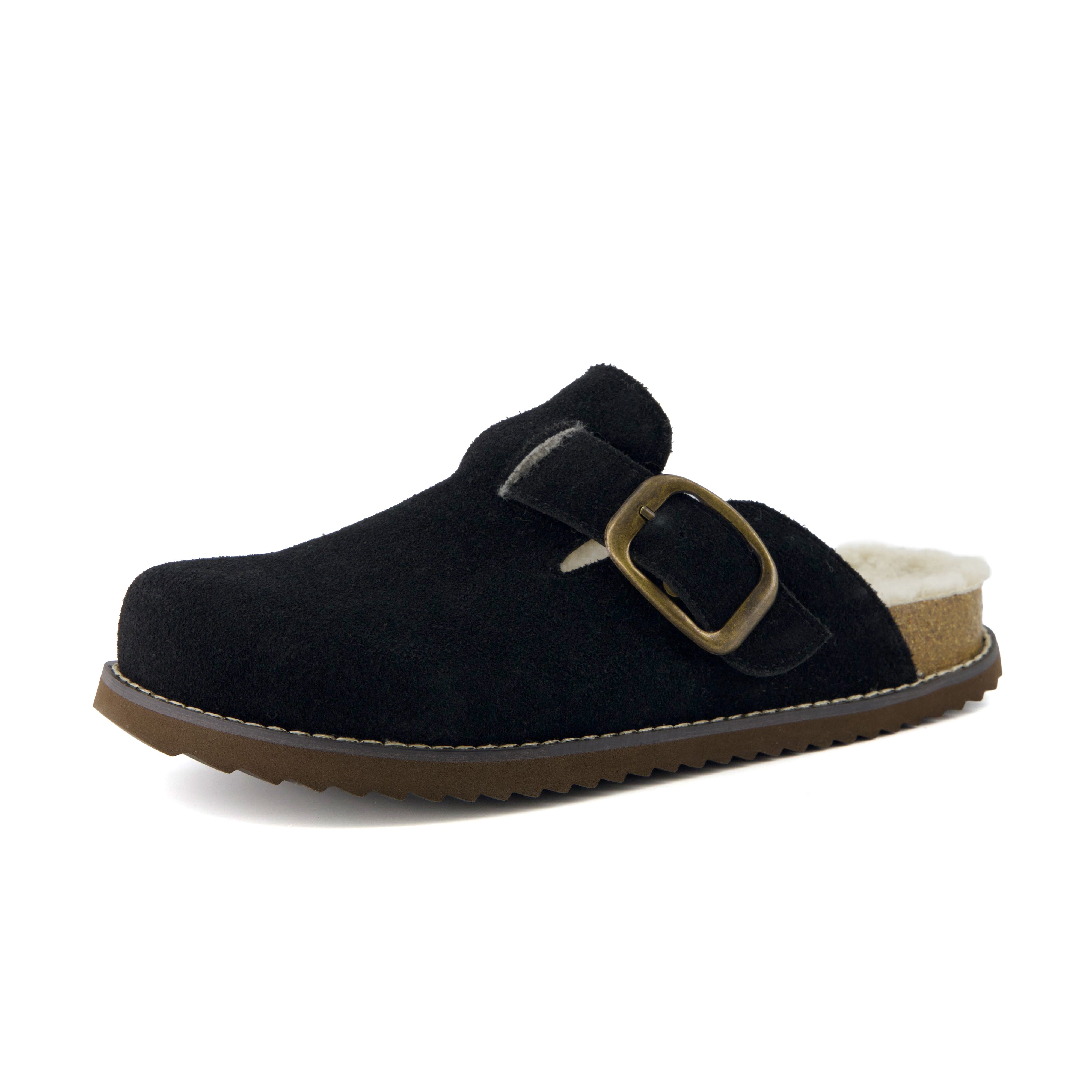 Blain Fur Genuine Suede Clogs